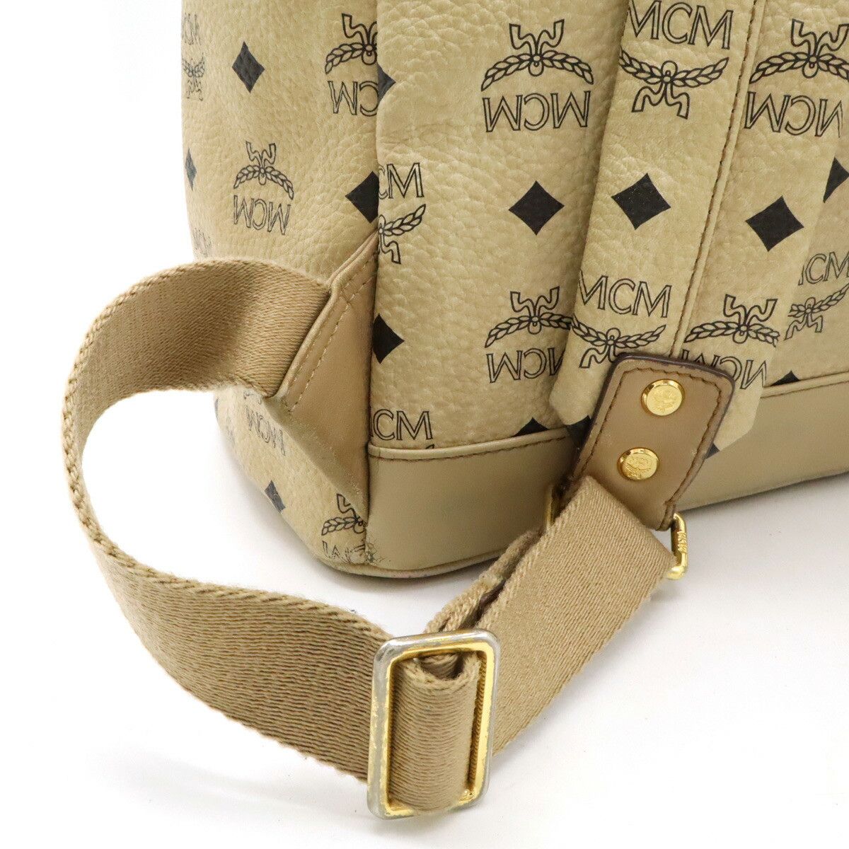 MCM MCM MCM Visetos Logogram Backpack MMK2AVE01IG001 Leather Backpack MMK2AVE01IG001 DUTY FREE for USA Size ONE SIZE - 7 Thumbnail