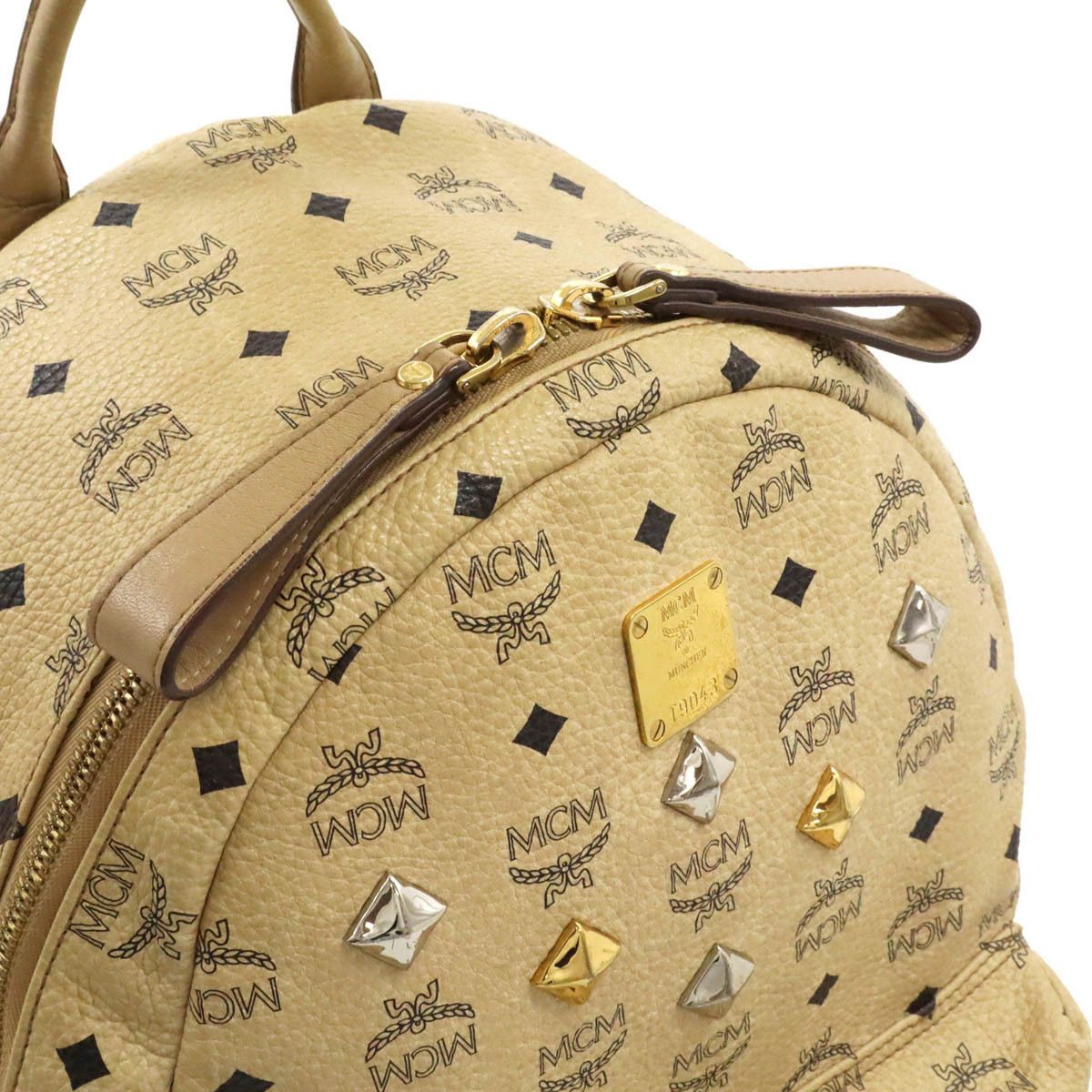 MCM MCM MCM Visetos Logogram Backpack MMK2AVE01IG001 Leather Backpack MMK2AVE01IG001 DUTY FREE for USA Size ONE SIZE - 4 Thumbnail