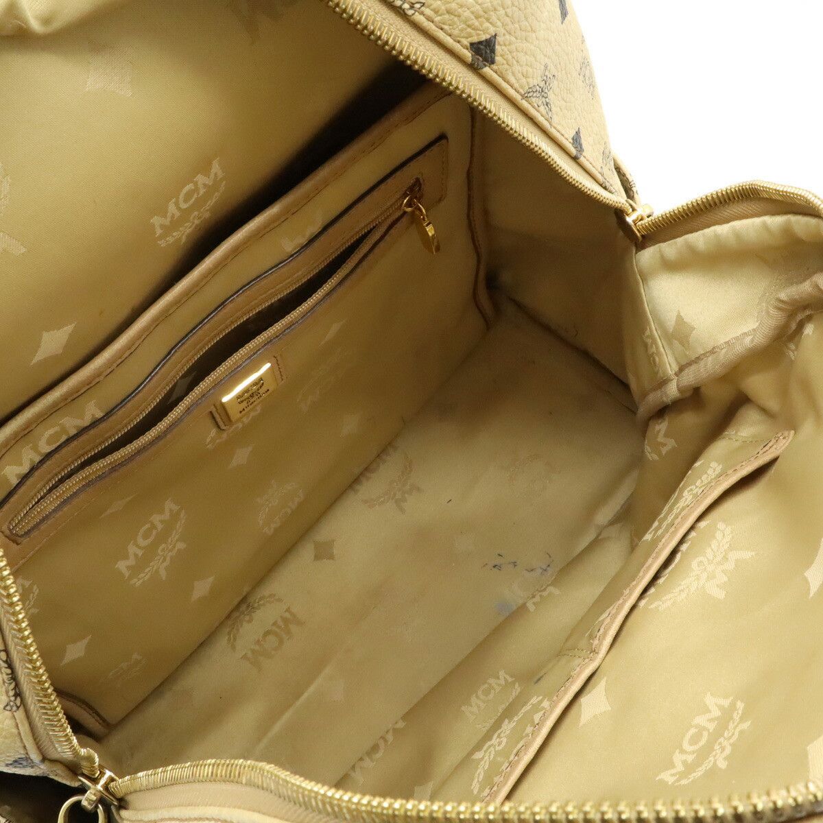 MCM MCM MCM Visetos Logogram Backpack MMK2AVE01IG001 Leather Backpack MMK2AVE01IG001 DUTY FREE for USA Size ONE SIZE - 5 Thumbnail