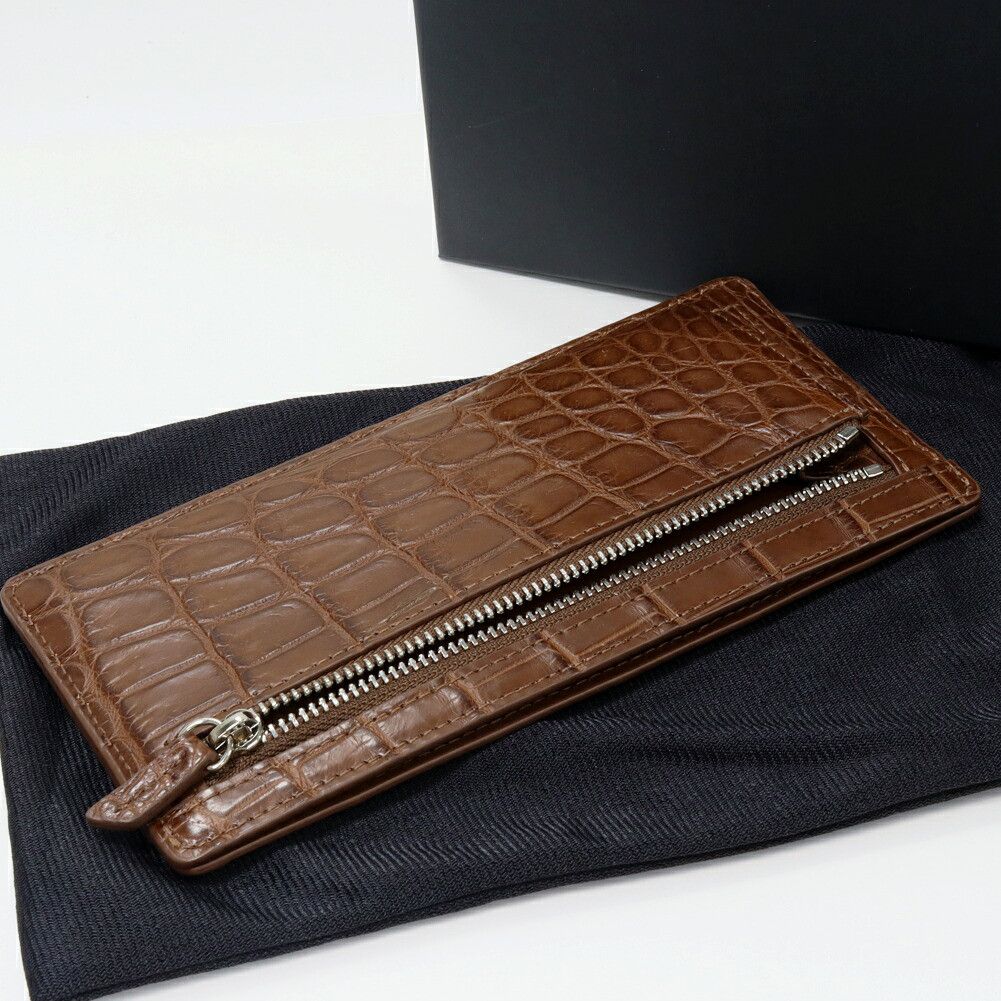 Other Other Crocodile Matte Zipper Long Wallet with Coin Purse Natural Material Long Wallet DUTY FREE for USA Size ONE SIZE - 2 Thumbnail