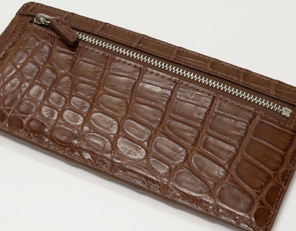Other Other Crocodile Matte Zipper Long Wallet with Coin Purse Natural Material Long Wallet DUTY FREE for USA Size ONE SIZE - 4 Thumbnail