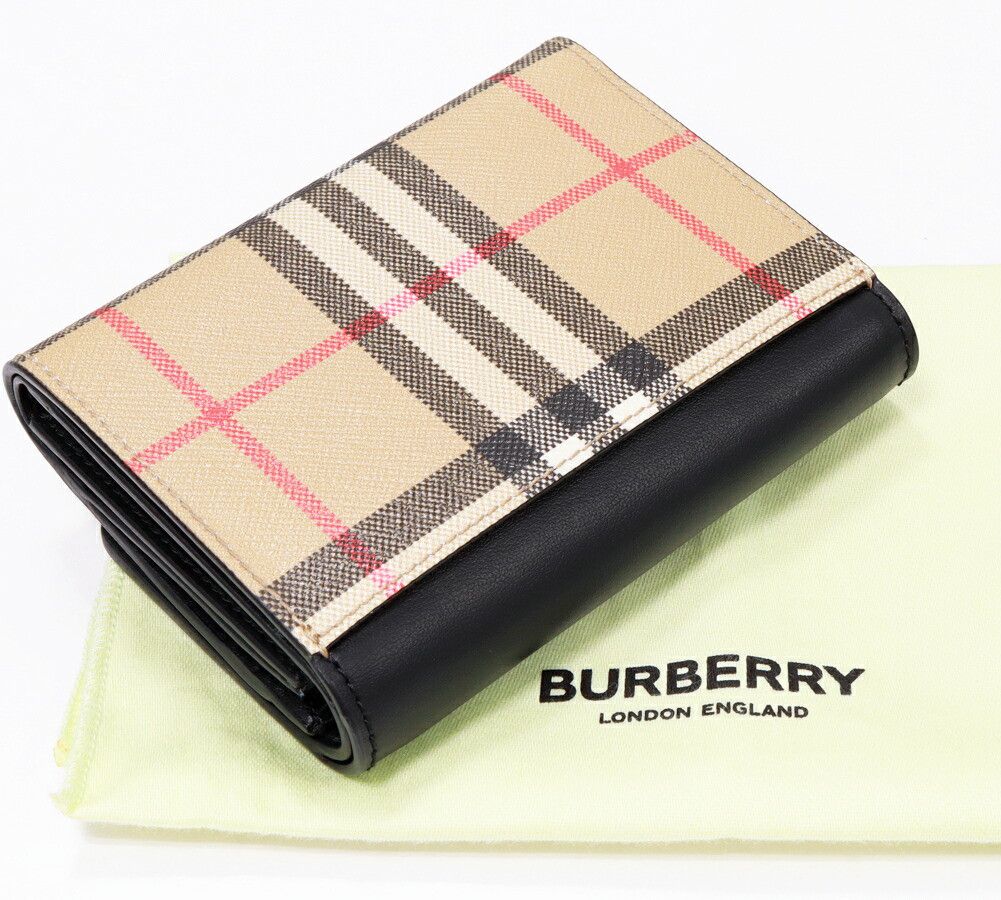 Burberry Burberry Burberry PVC Canvas Small Folding Wallet Wallet 80579761 Canvas Short Wallet 80579761 DUTY FREE for USA Size ONE SIZE - 2 Thumbnail