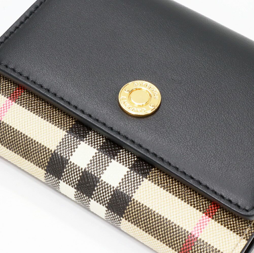 Burberry Burberry Burberry PVC Canvas Small Folding Wallet Wallet 80579761 Canvas Short Wallet 80579761 DUTY FREE for USA Size ONE SIZE - 6 Thumbnail