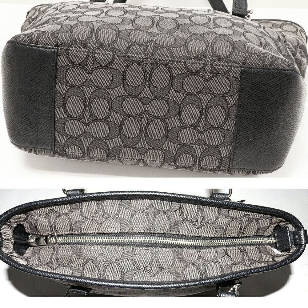 Coach Coach Coach Canvas Calfskin Signature 2way Bag F55364 Canvas Shoulder Bag F55364 DUTY FREE for USA Size ONE SIZE - 5 Thumbnail