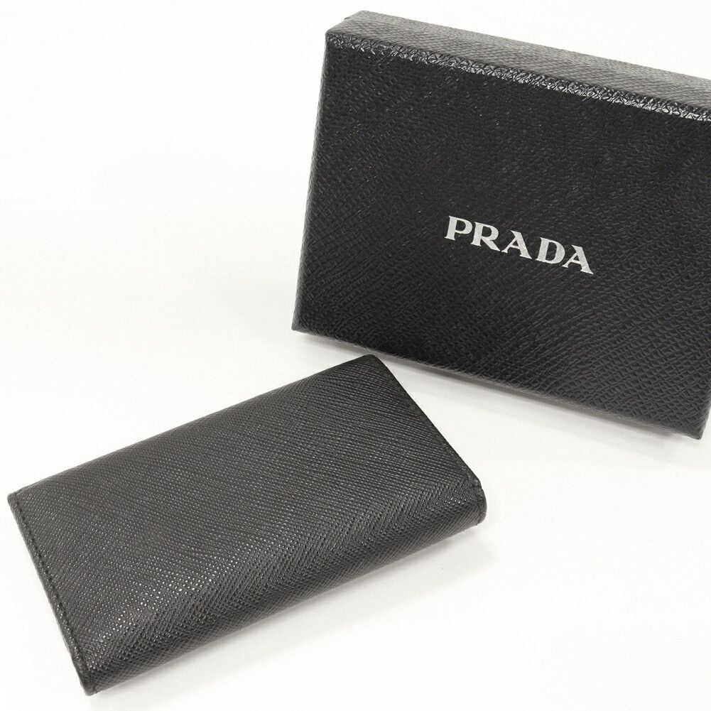 Prada Prada Prada Saffiano Calf 6 Key Case Black Leather Key case DUTY FREE for USA Size ONE SIZE - 2 Thumbnail