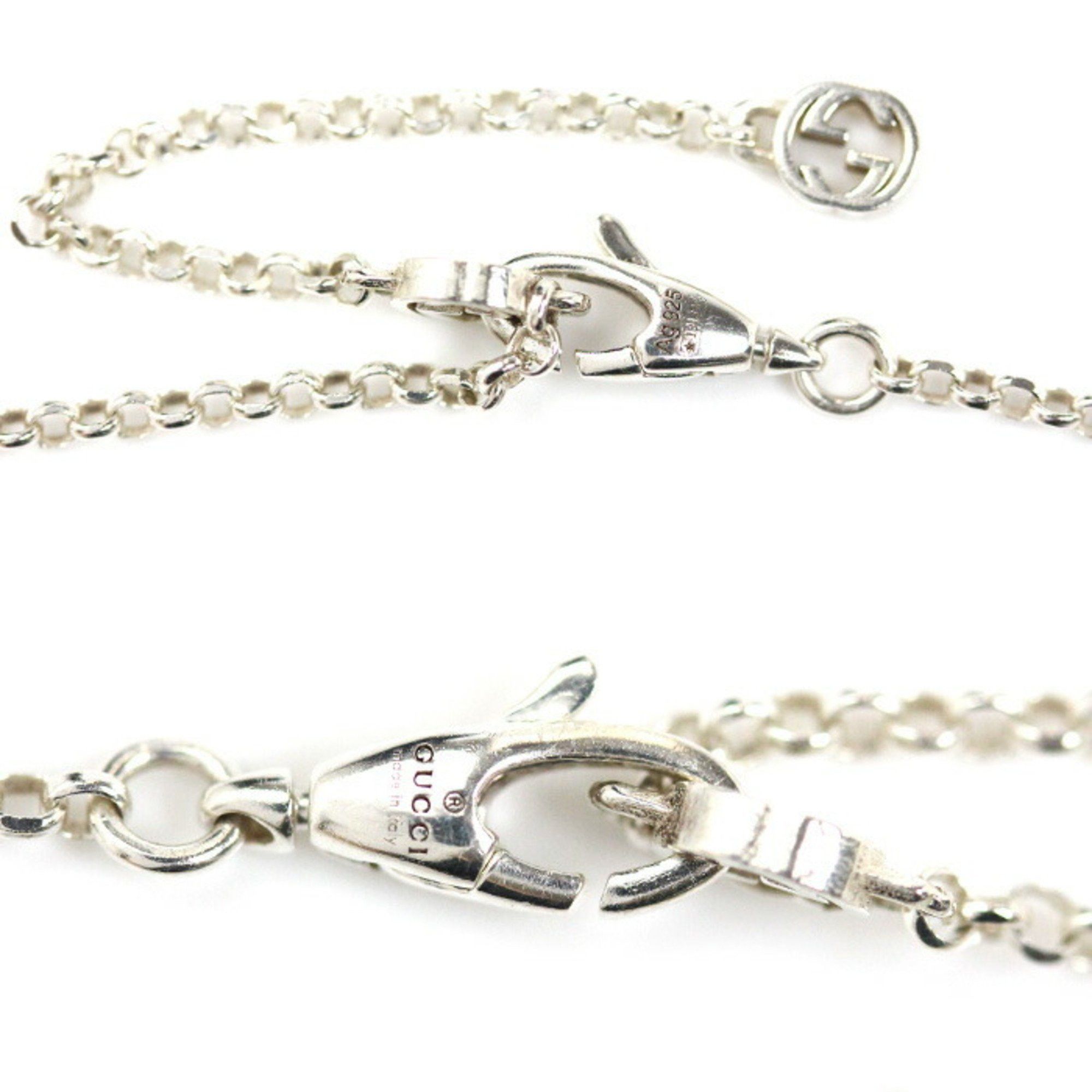 Gucci GUCCI Silver 925 Double G Necklace, 770724 J8400 8106, 5.4g, 39/44cm, Women's Size ONE SIZE - 5 Thumbnail