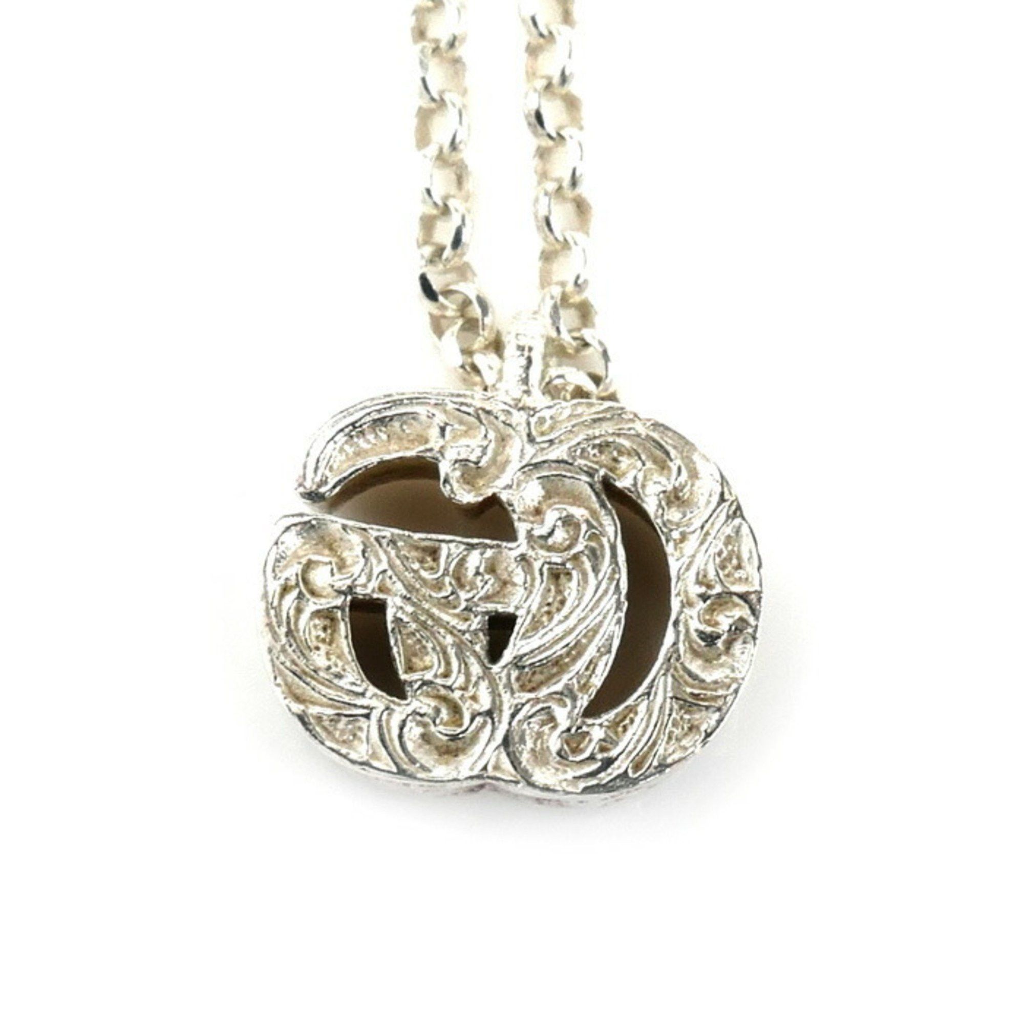 Gucci GUCCI Silver 925 Double G Necklace, 770724 J8400 8106, 5.4g, 39/44cm, Women's Size ONE SIZE - 2 Thumbnail