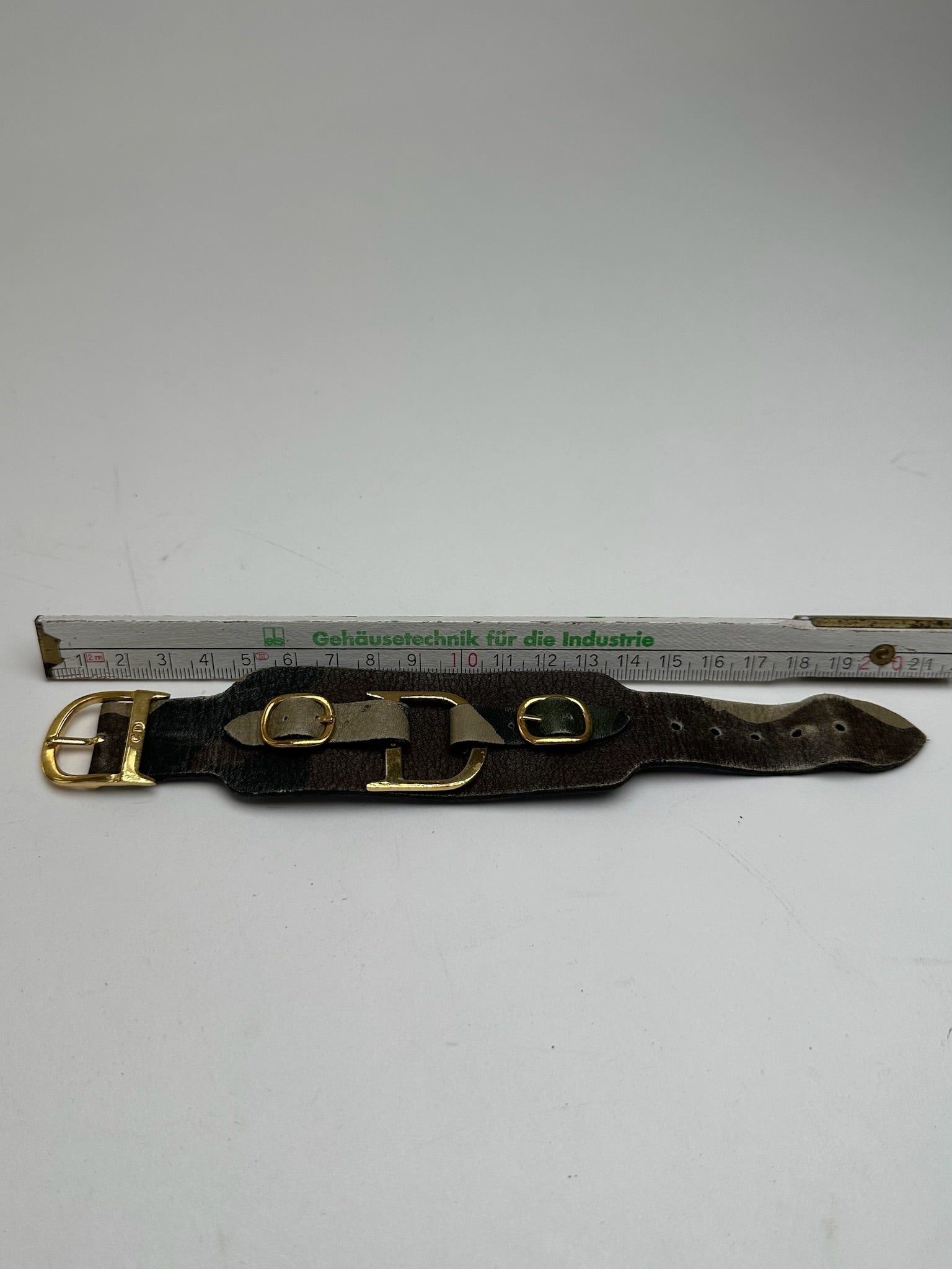 Dior Vintage Leather bracelet Black red Size ONE SIZE - 3 Thumbnail