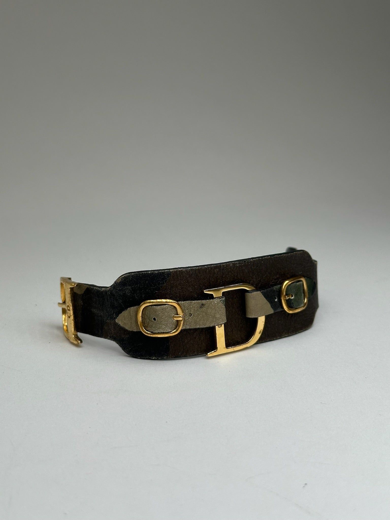 Dior Vintage Leather bracelet Black red Size ONE SIZE - 8 Thumbnail