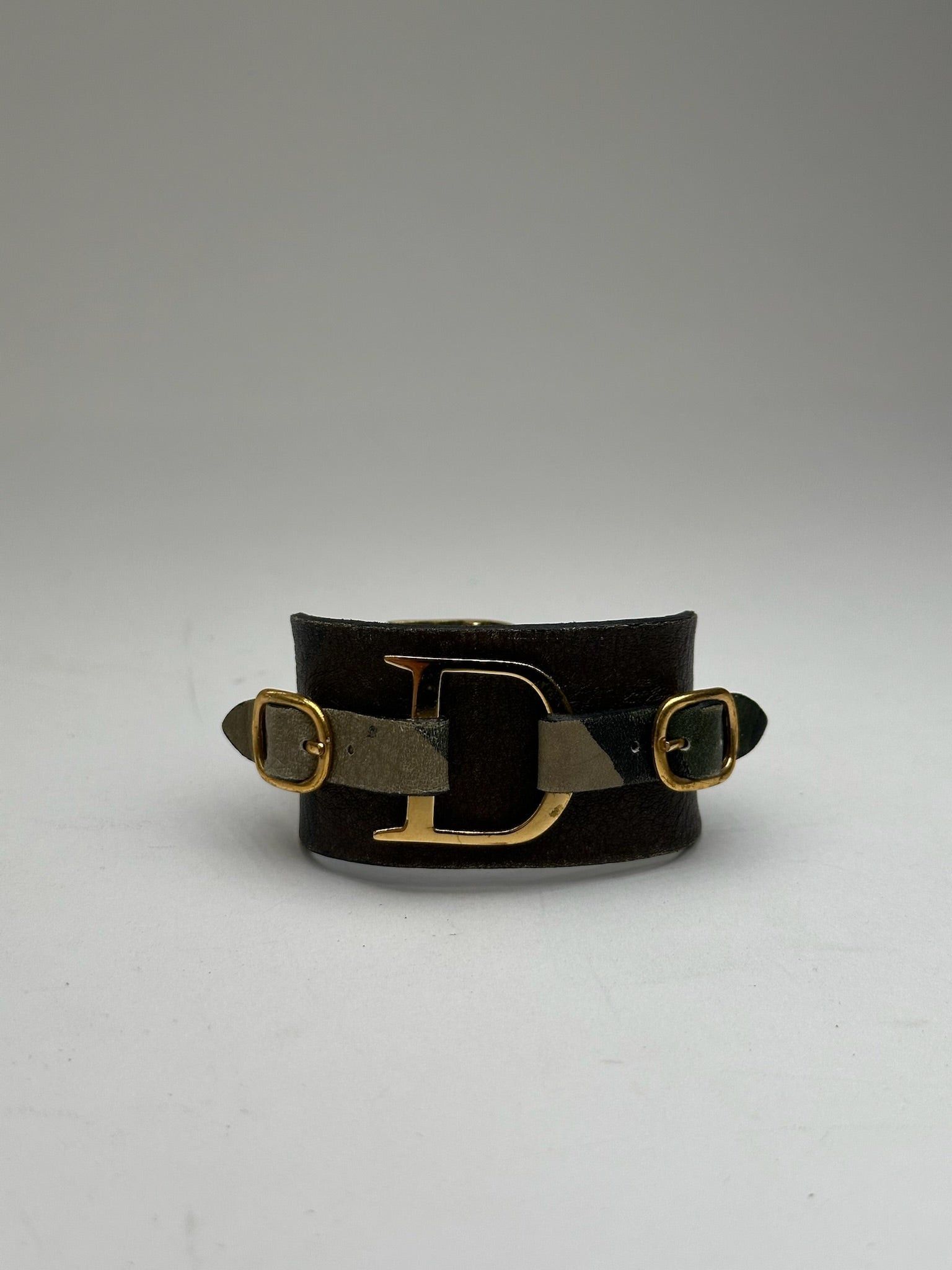Dior Vintage Leather bracelet Black red Size ONE SIZE - 10 Thumbnail