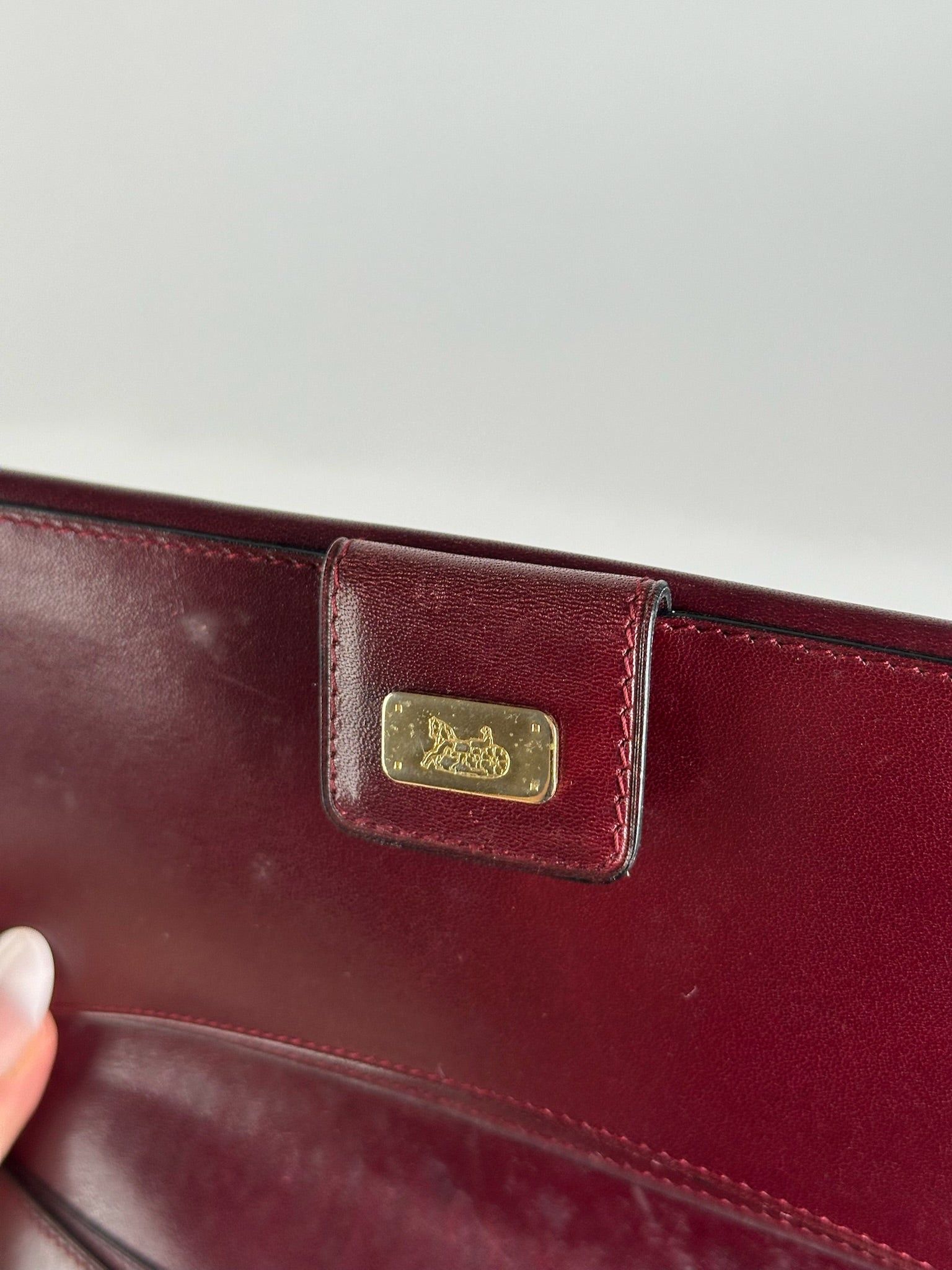 Celine Vintage Paris Leather Wallet burgundy Size ONE SIZE - 5 Thumbnail