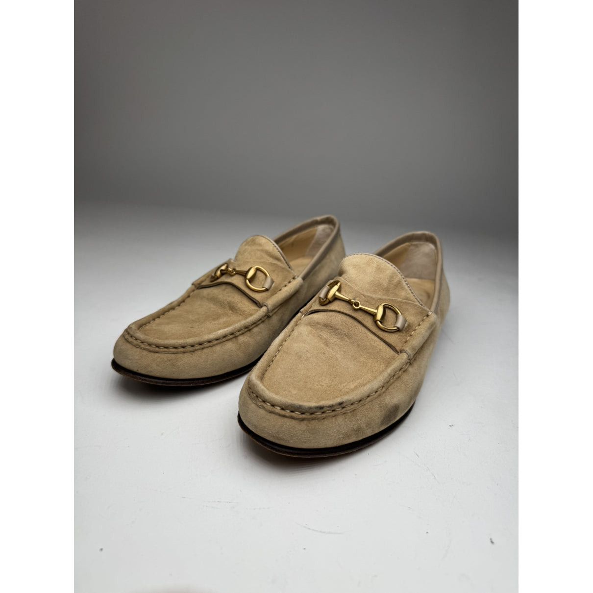 Gucci Brixton Beige Leather Flat Size US 6 / IT 36 - 4 Thumbnail