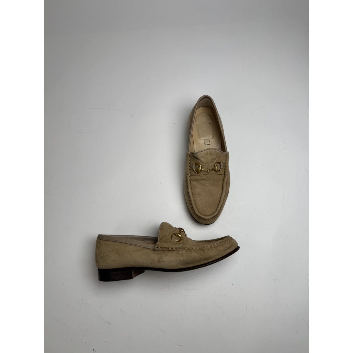 Gucci Brixton Beige Leather Flat Size US 6 / IT 36 - 2 Thumbnail