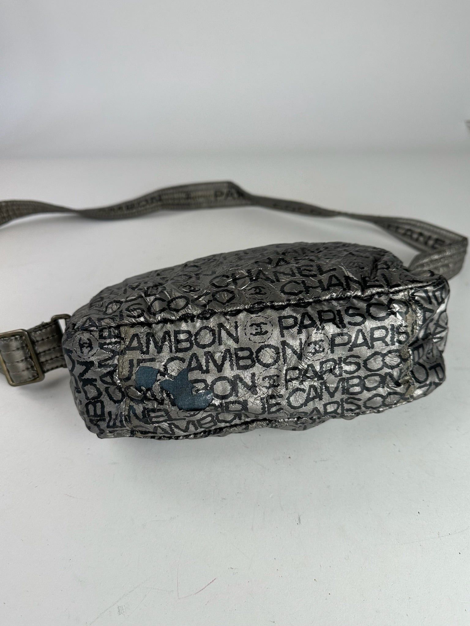Chanel Vintage Momogram Shoulder Bag Silver Black Size ONE SIZE - 12 Thumbnail