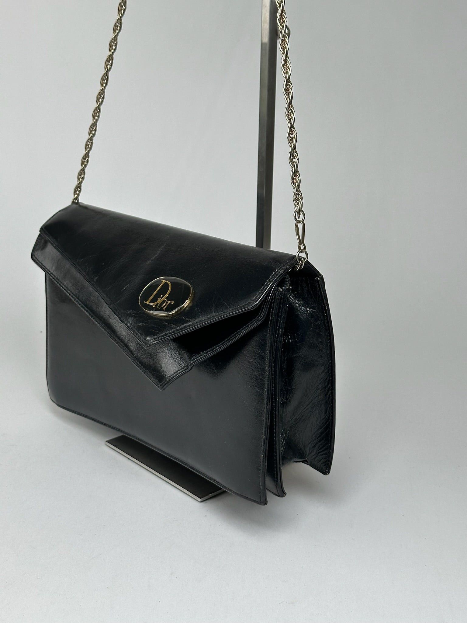 Dior Vintage Leather Bag Black Size ONE SIZE - 12 Thumbnail
