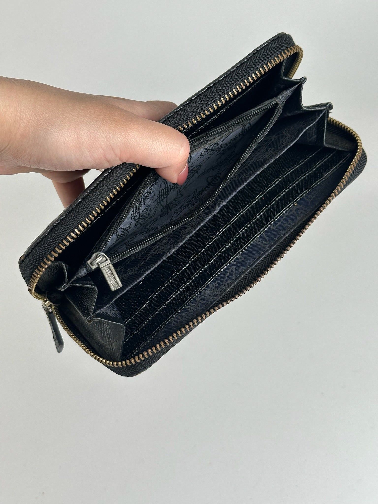 Vivienne Westwood Vintage leather wallet black Size ONE SIZE - 8 Thumbnail