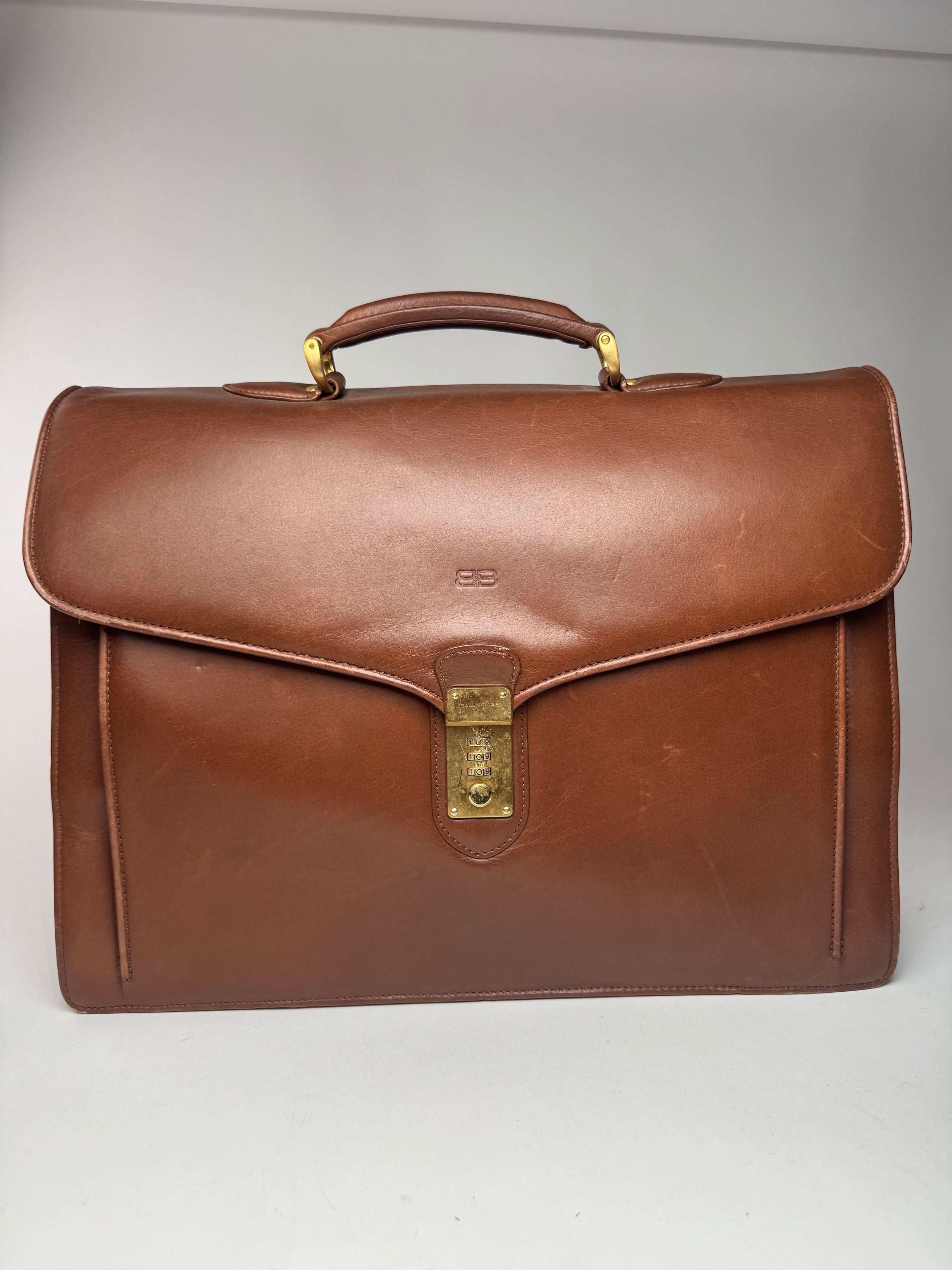 Balenciaga Vintage Leather Briefcase brown Size ONE SIZE - 14 Thumbnail