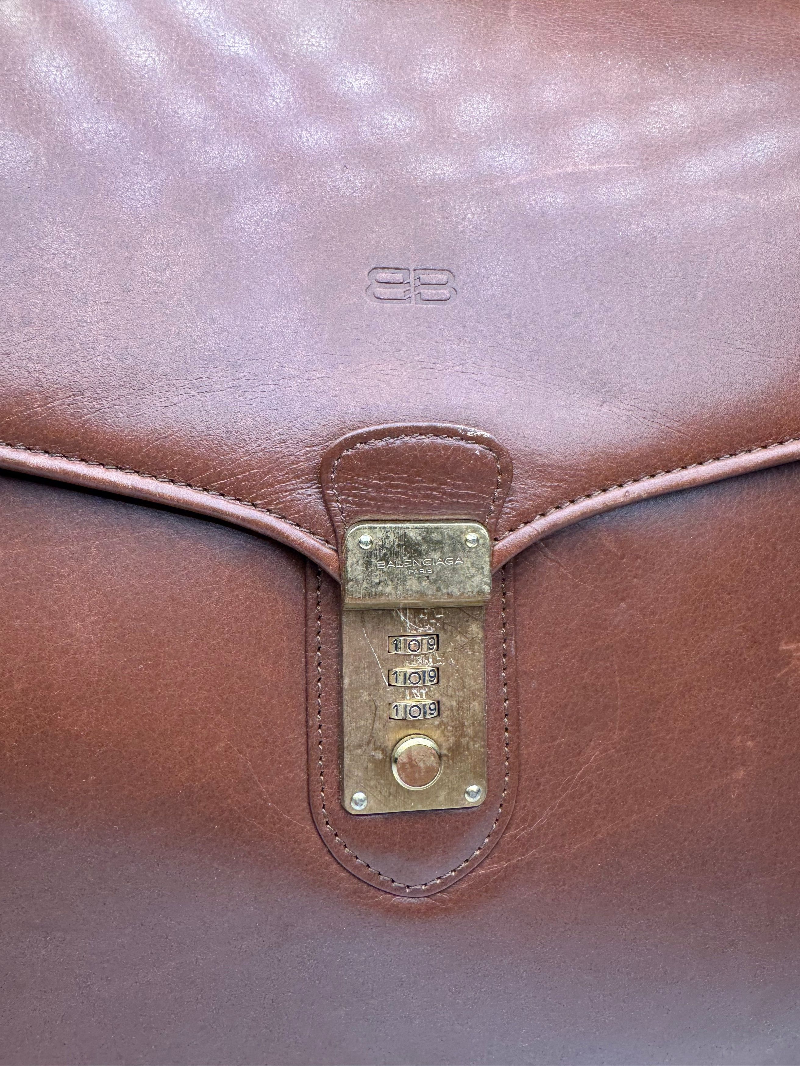 Balenciaga Vintage Leather Briefcase brown Size ONE SIZE - 3 Thumbnail