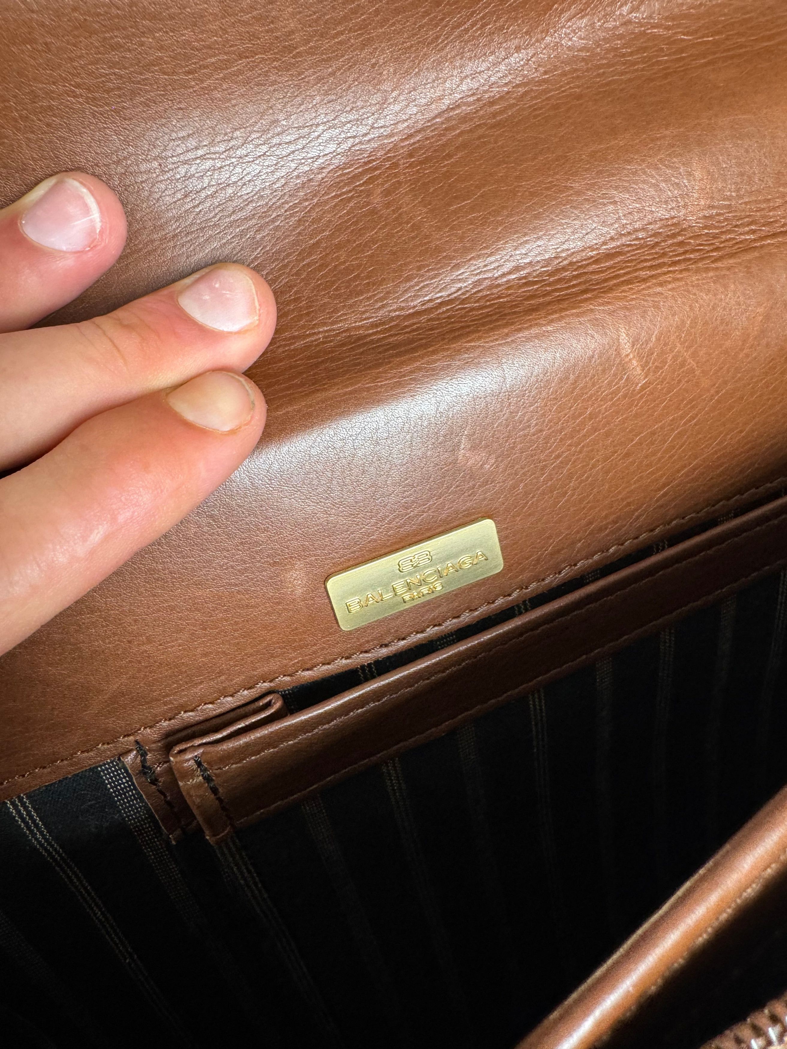 Balenciaga Vintage Leather Briefcase brown Size ONE SIZE - 13 Thumbnail