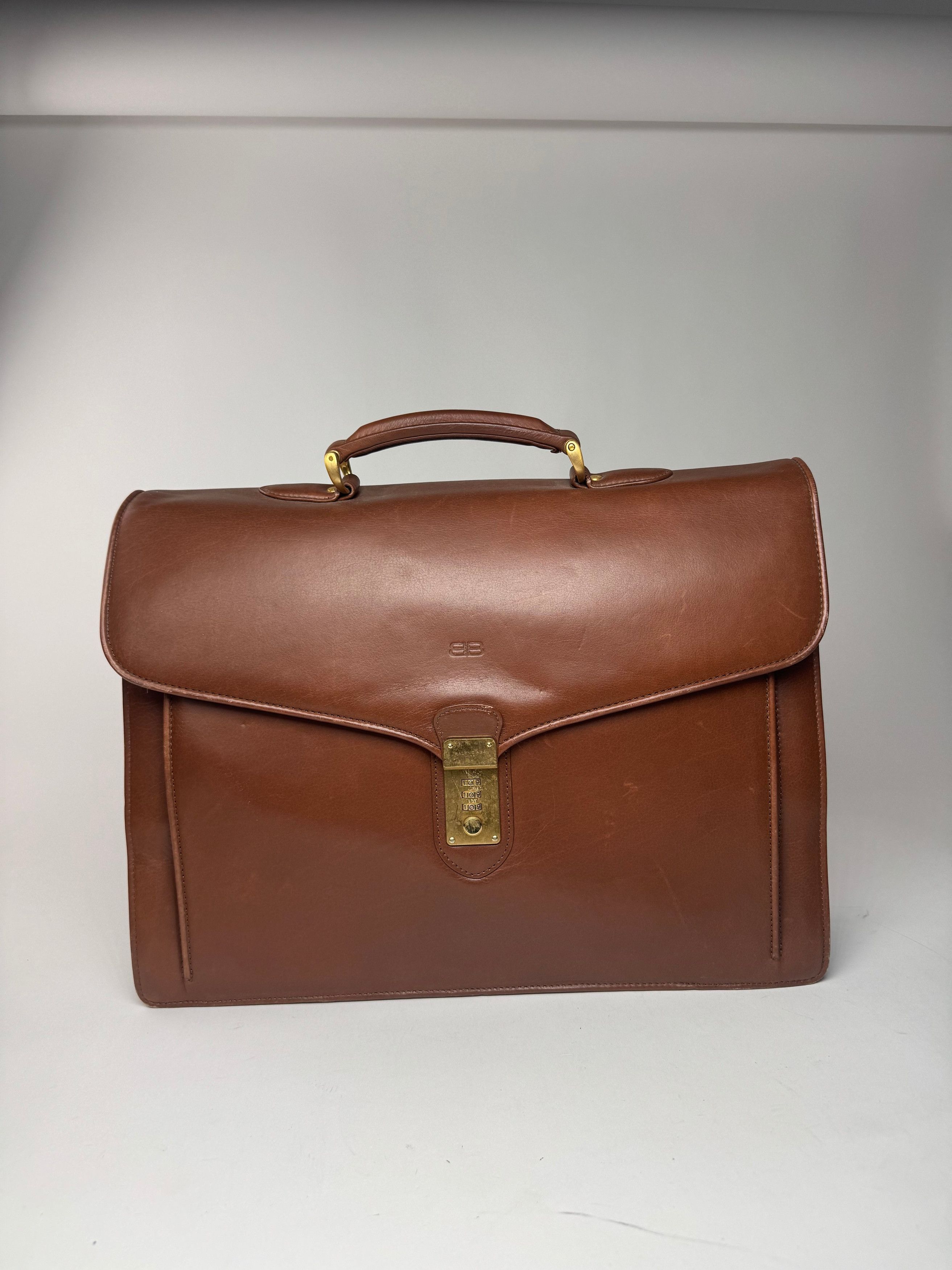 Balenciaga Vintage Leather Briefcase brown Size ONE SIZE - 7 Thumbnail