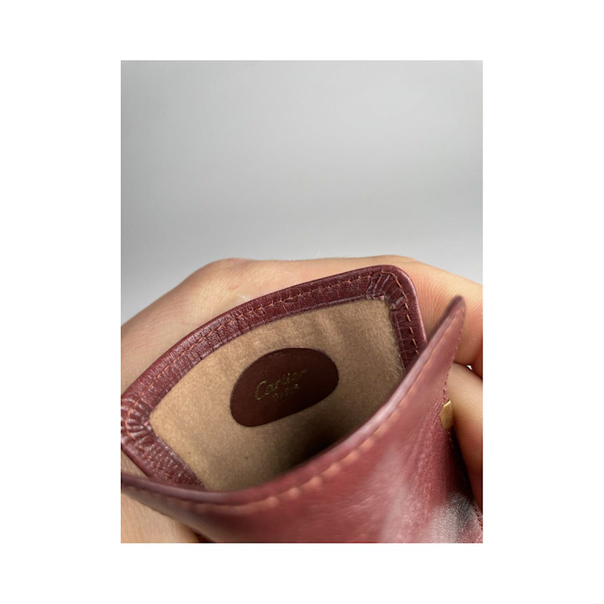 Cartier Burgundy Leather Purse Size ONE SIZE - 3 Thumbnail