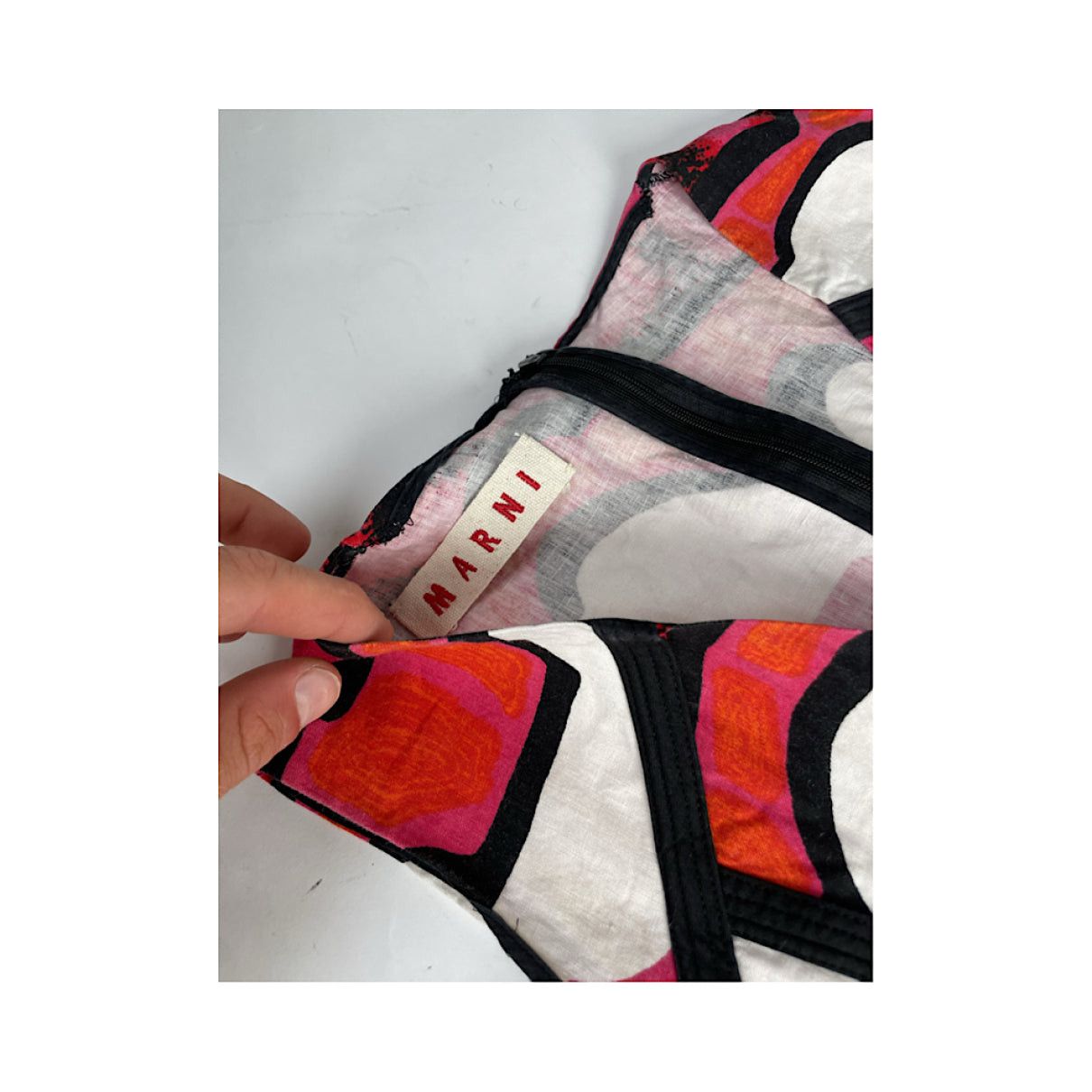 Marni Multicolour Linen Top Size S / US 4 / IT 40 - 4 Thumbnail