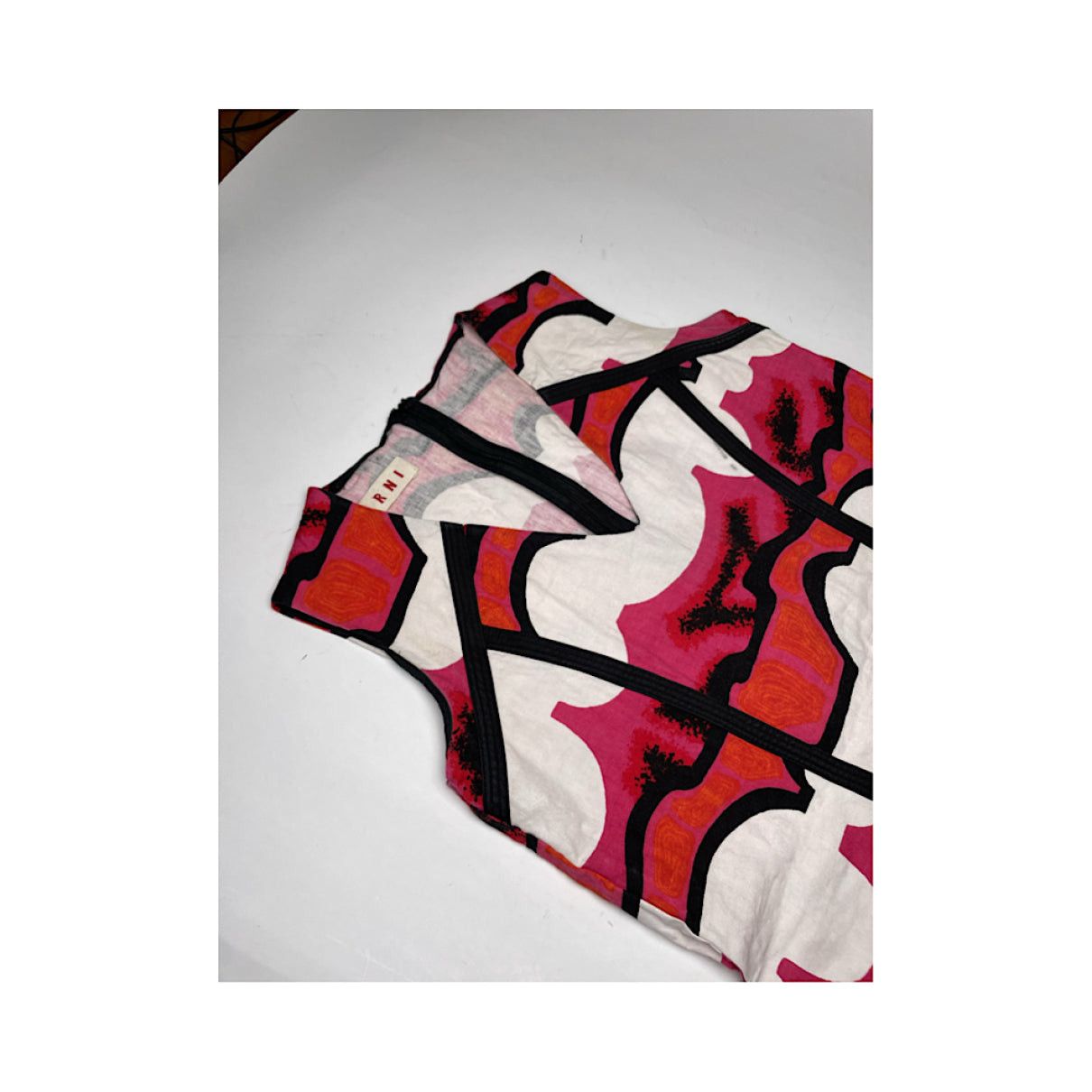 Marni Multicolour Linen Top Size S / US 4 / IT 40 - 3 Thumbnail