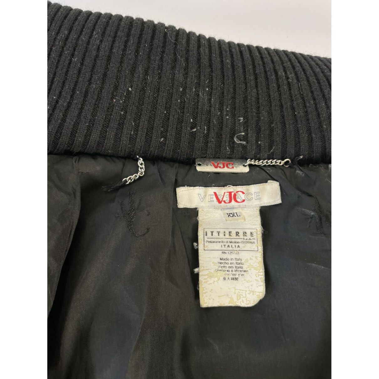 Versace Jeans Couture Black Cotton Jacket Size XL / US 12-14 / IT 48-50 - 3 Thumbnail