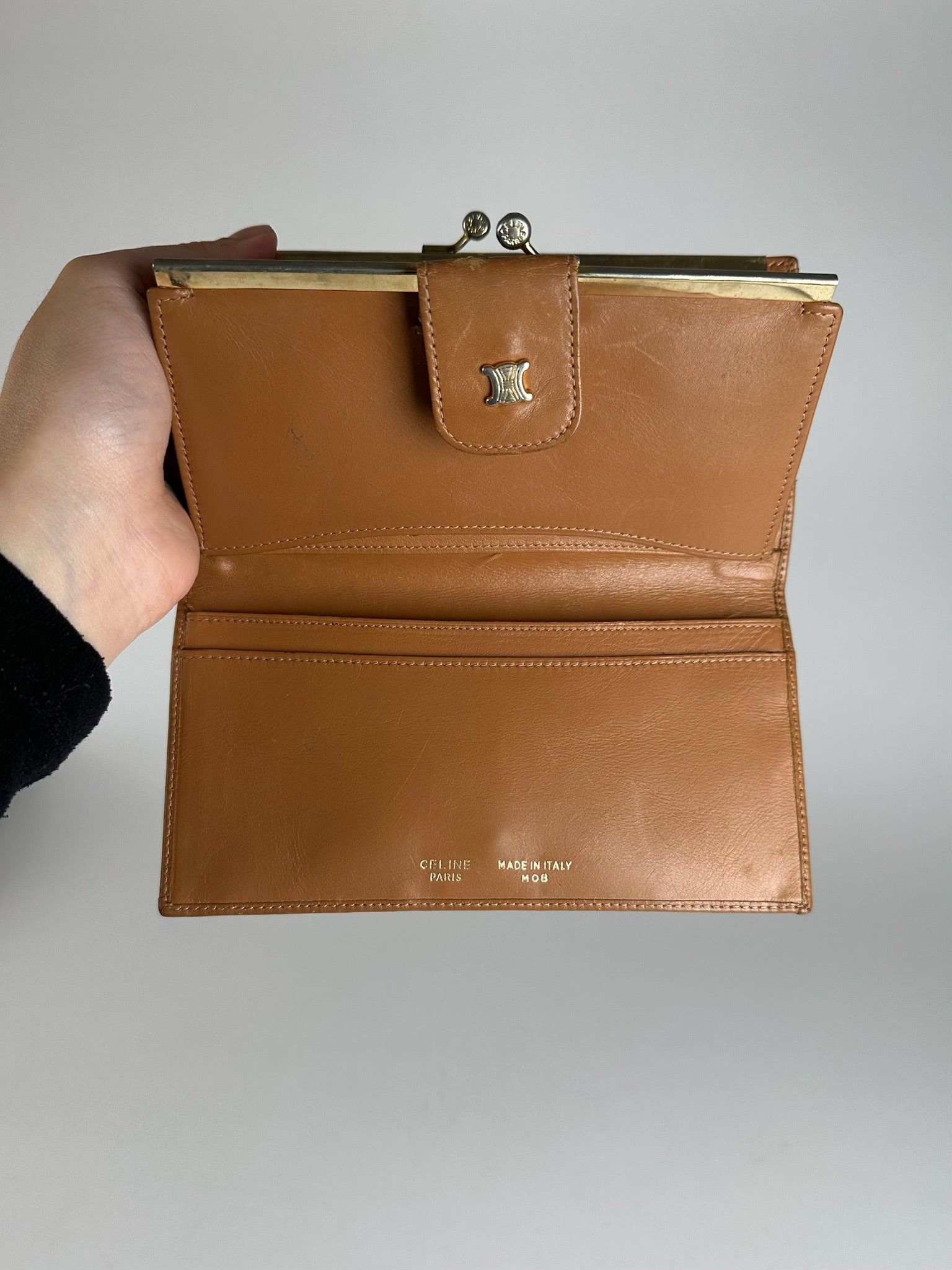 Celine Vintage Paris Monogram Leather wallet brown Size ONE SIZE - 5 Thumbnail