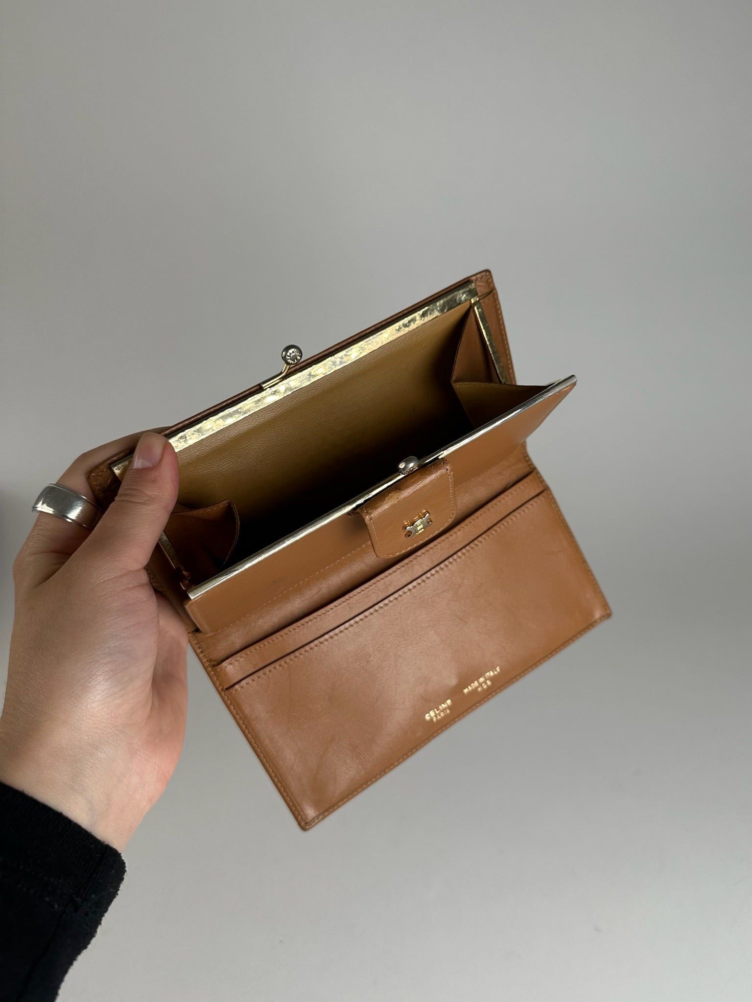 Celine Vintage Paris Monogram Leather wallet brown Size ONE SIZE - 6 Thumbnail