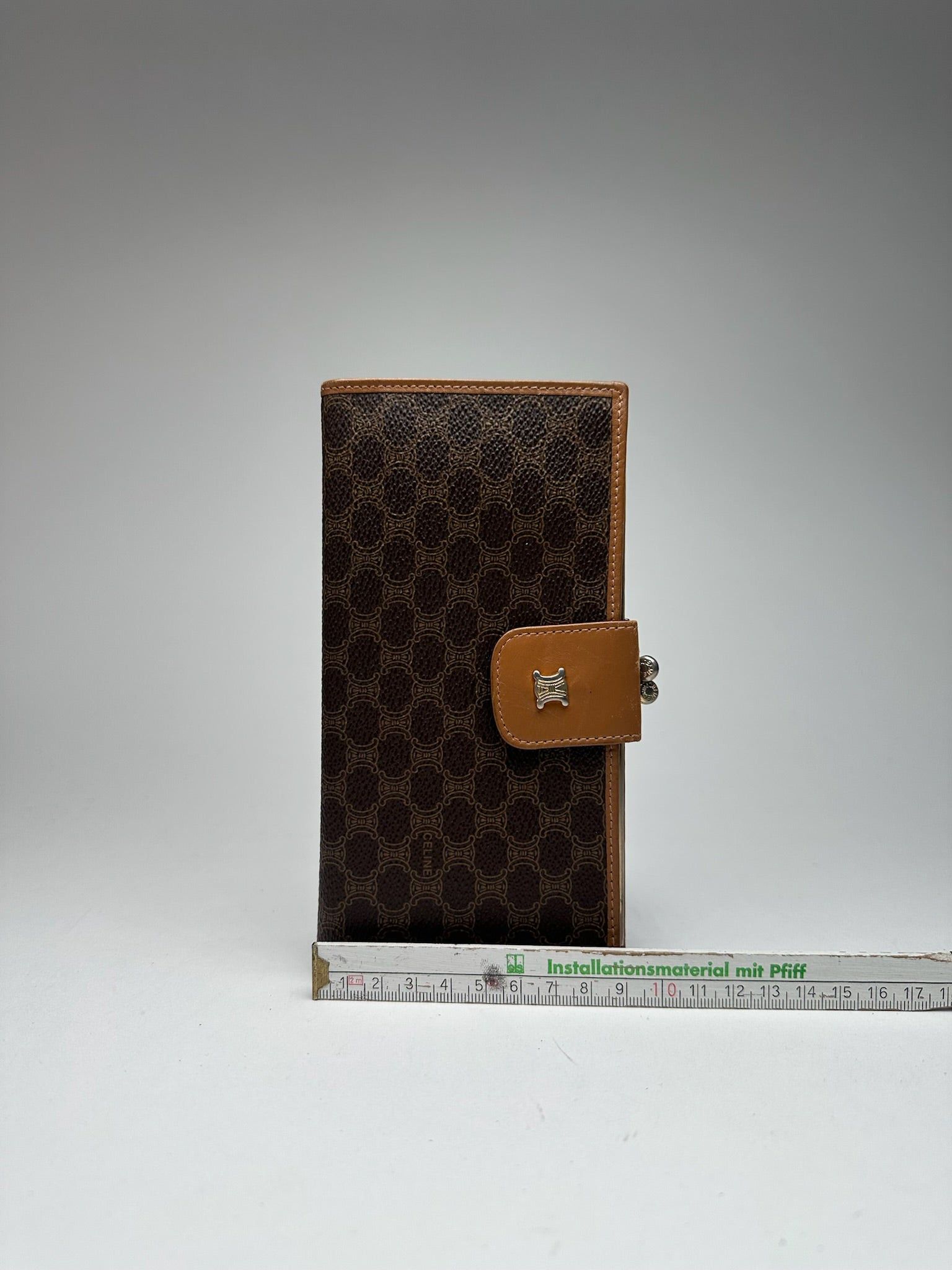 Celine Vintage Paris Monogram Leather wallet brown Size ONE SIZE - 10 Thumbnail