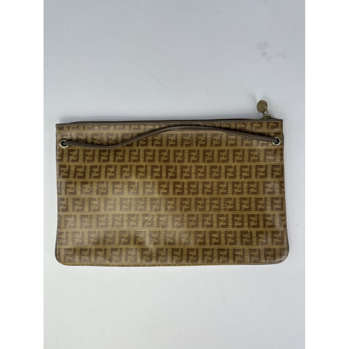 Fendi Baguette Brown Leather Clutch Bag Size ONE SIZE - 3 Thumbnail