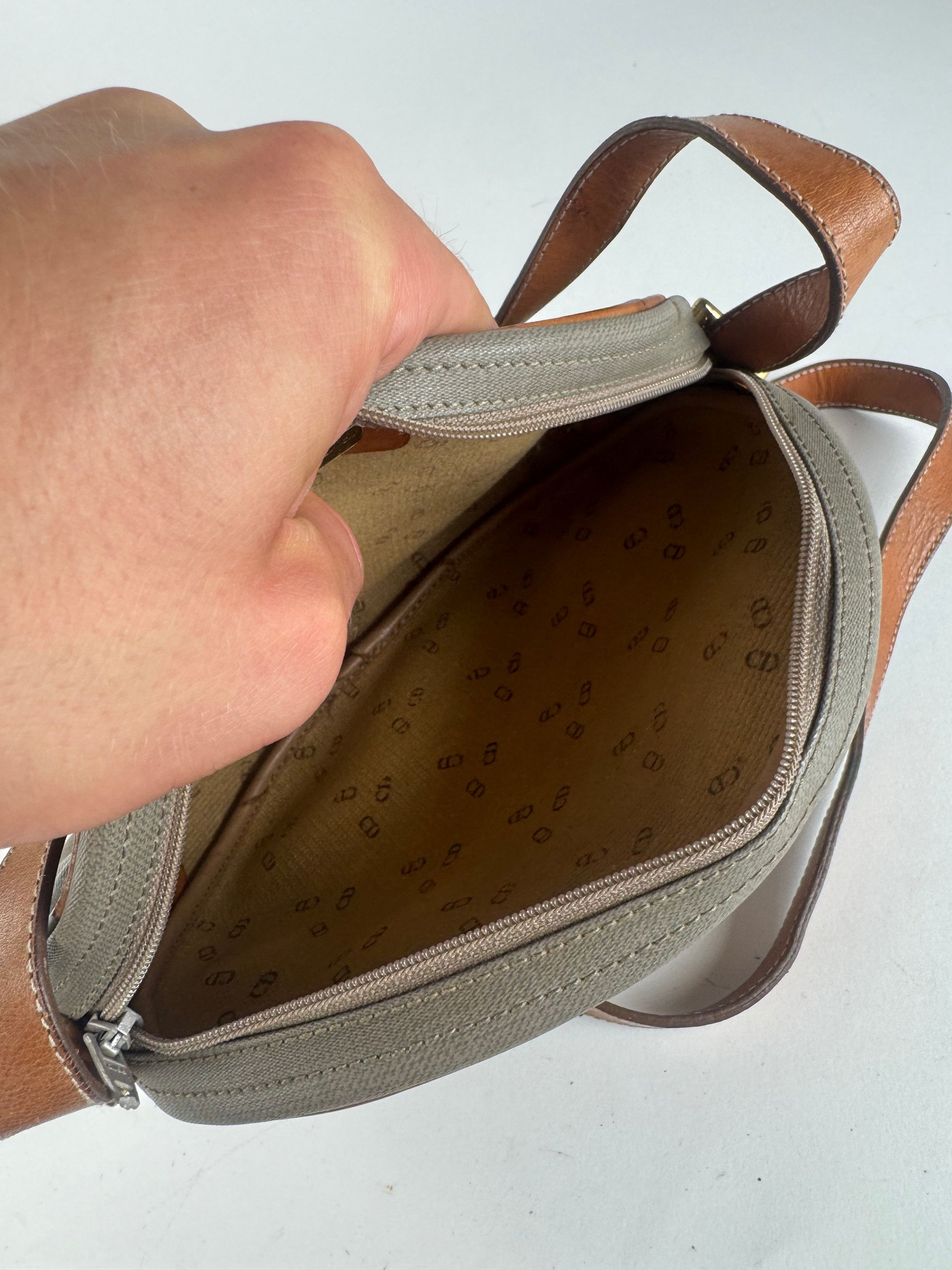 Dior Vintage Crossbody Bag Grey Brown Size ONE SIZE - 4 Thumbnail