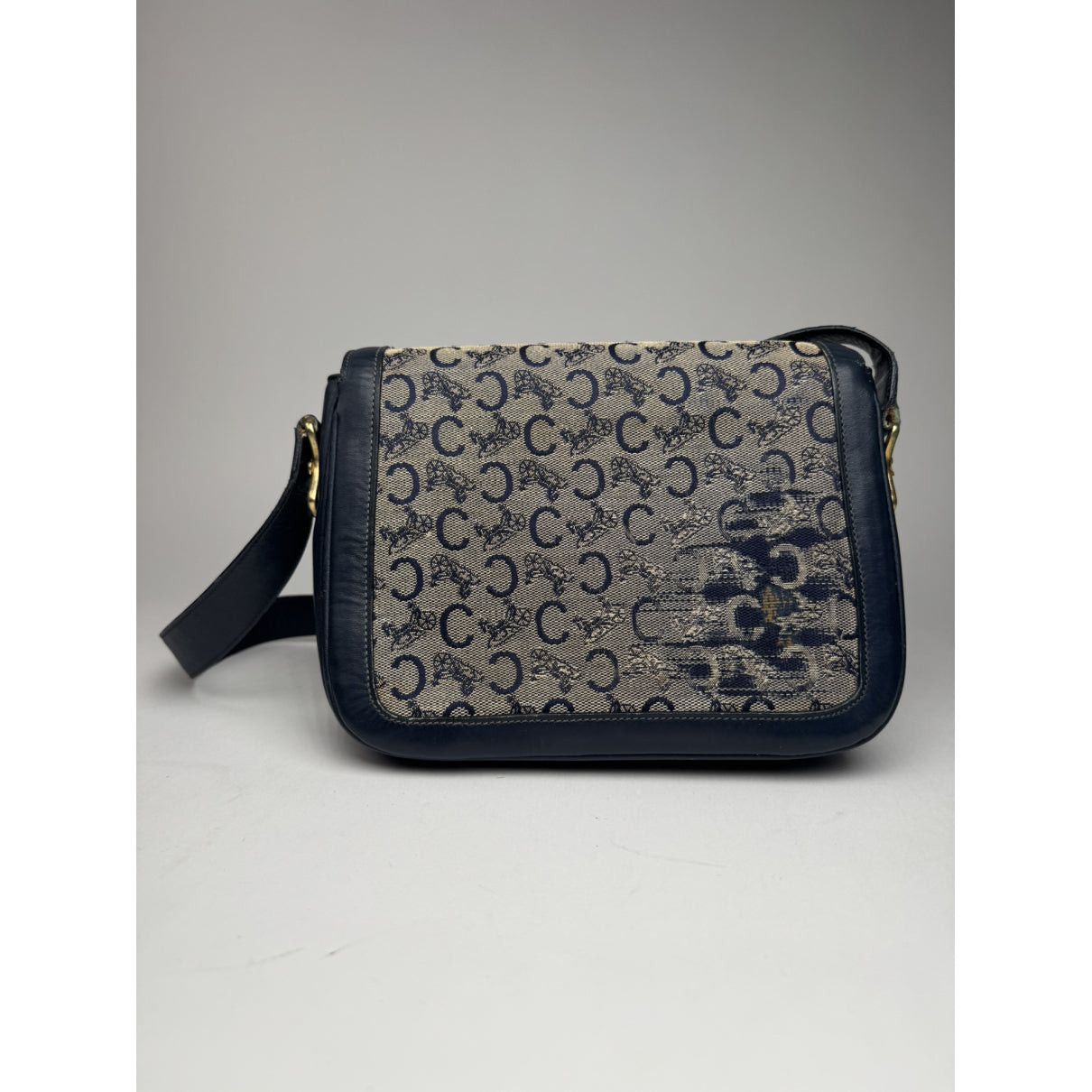 Celine Triomphe Navy Leather Handbag Size ONE SIZE - 3 Thumbnail