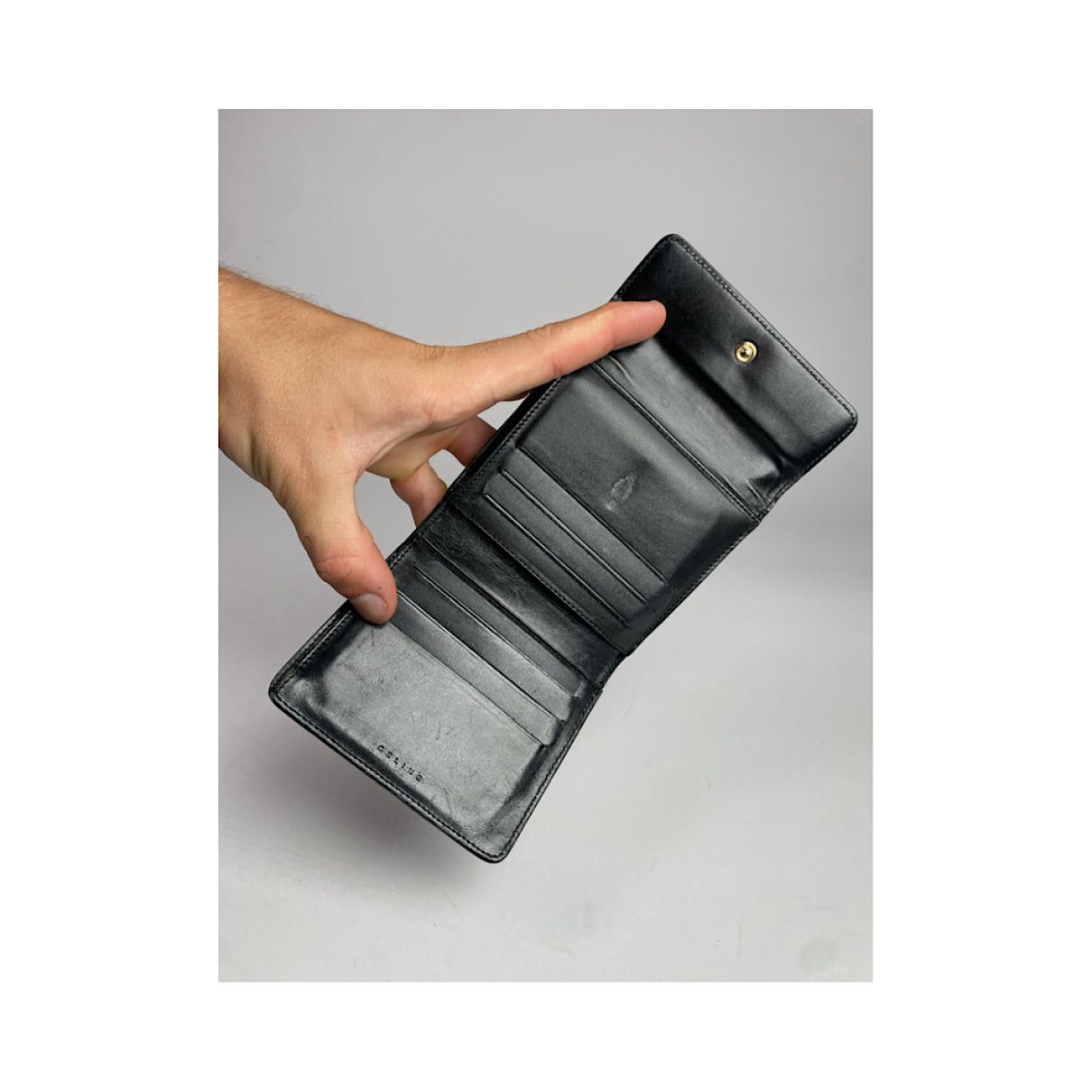 Celine Triomphe Black Patent Leather Wallet Size ONE SIZE - 4 Thumbnail