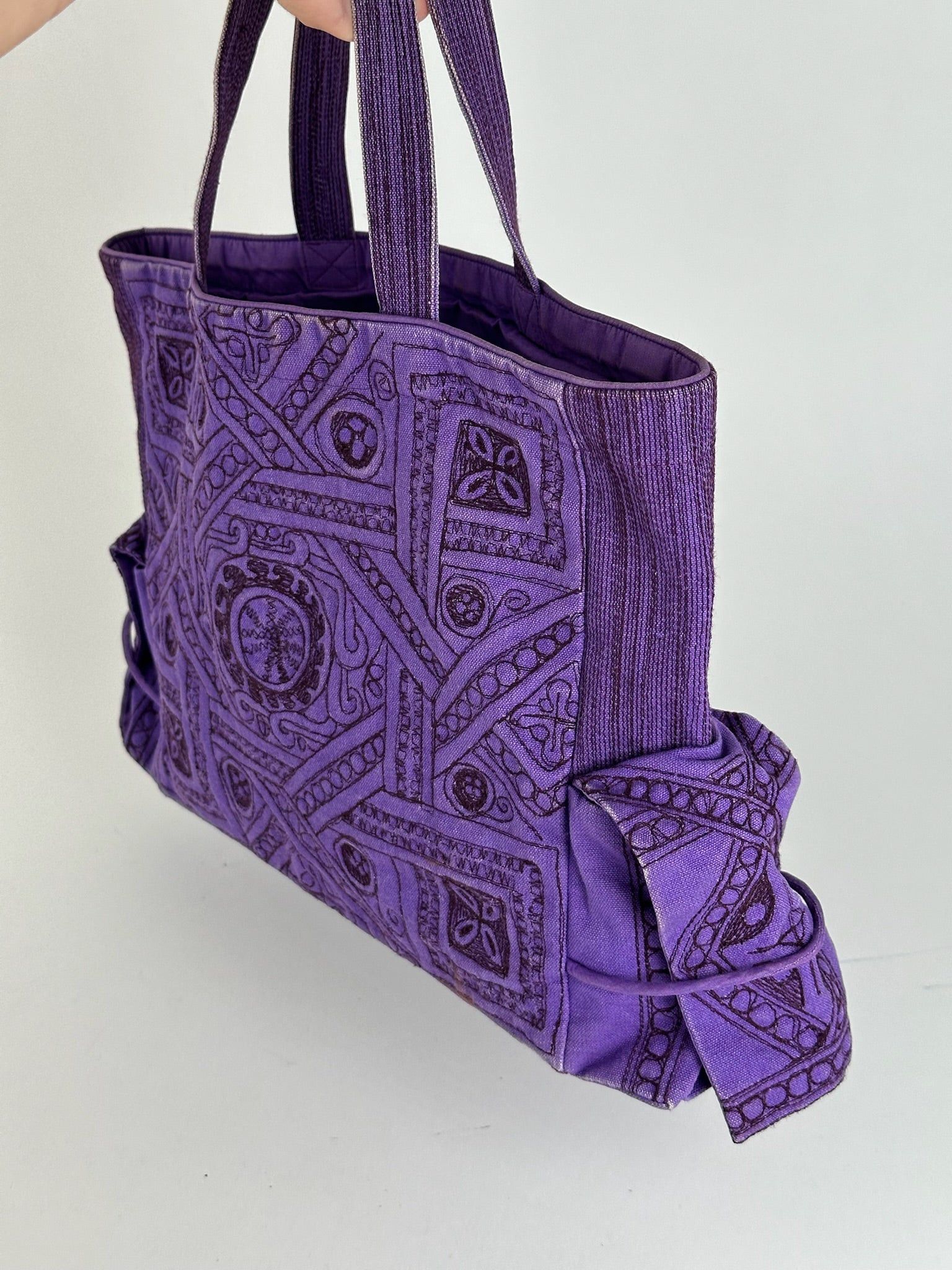 Issey Miyake Vintage Tamasha Cotton Bag purple Size ONE SIZE - 6 Thumbnail