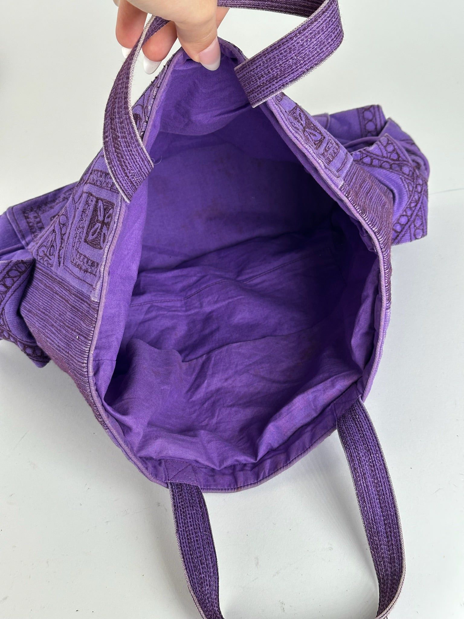 Issey Miyake Vintage Tamasha Cotton Bag purple Size ONE SIZE - 4 Thumbnail
