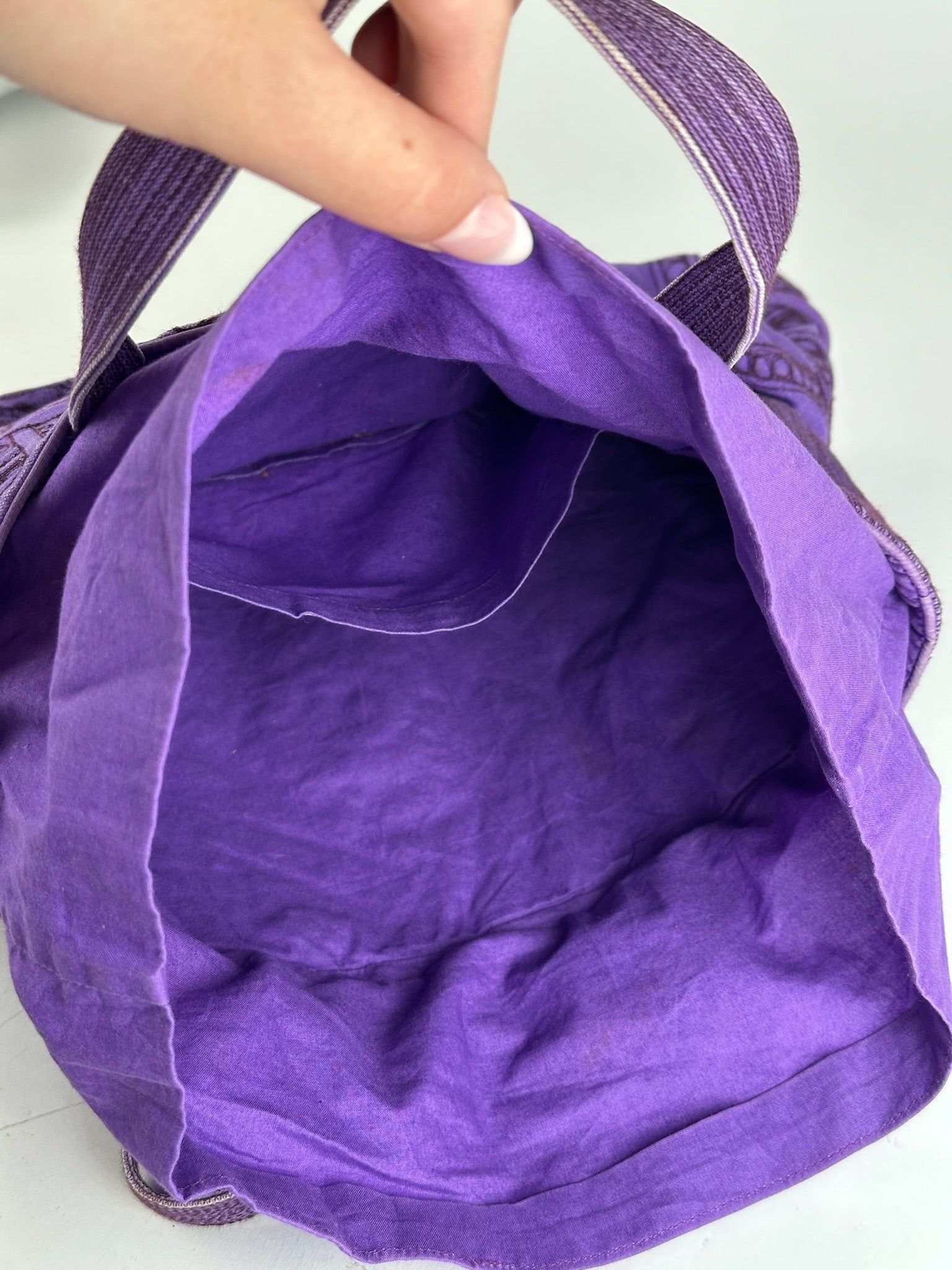 Issey Miyake Vintage Tamasha Cotton Bag purple Size ONE SIZE - 2 Thumbnail