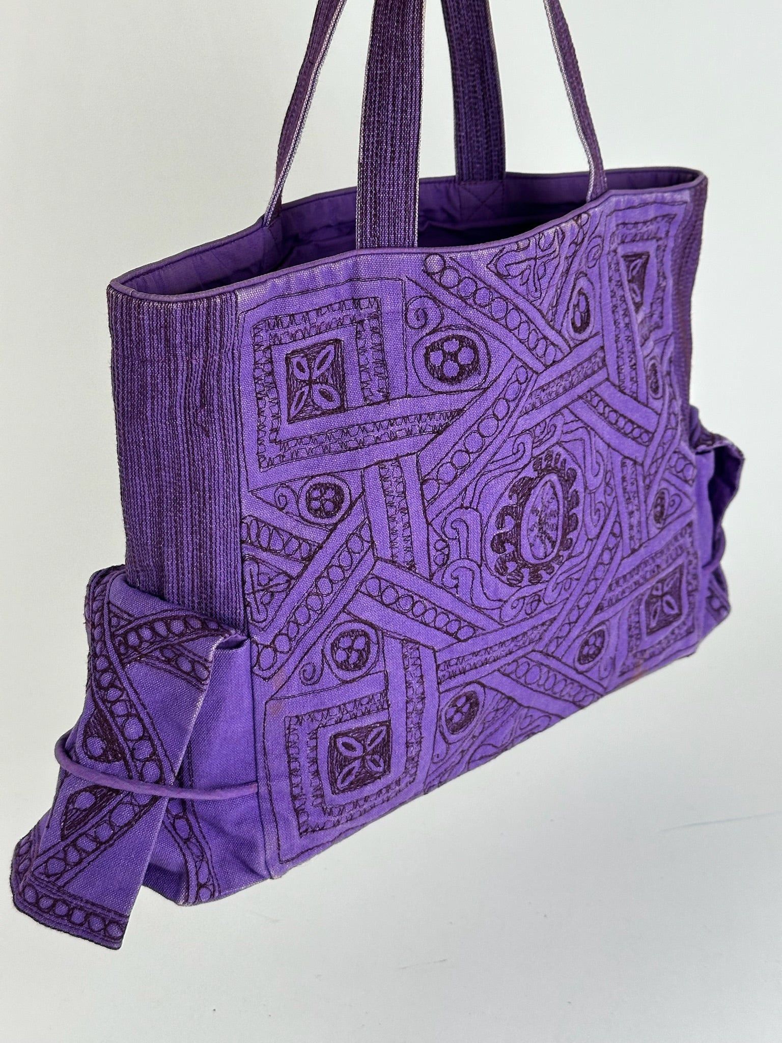 Issey Miyake Vintage Tamasha Cotton Bag purple Size ONE SIZE - 5 Thumbnail