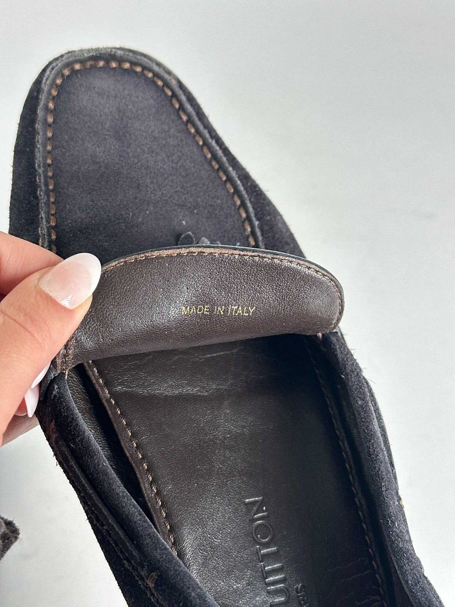 Louis Vuitton Vintage Suede Loafer black Size US 9 / IT 39 - 4 Thumbnail