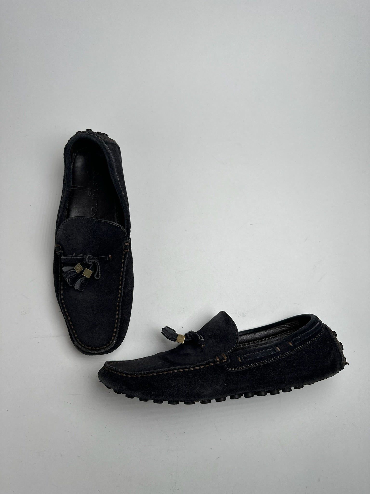 Louis Vuitton Vintage Suede Loafer black Size US 9 / IT 39 - 2 Thumbnail
