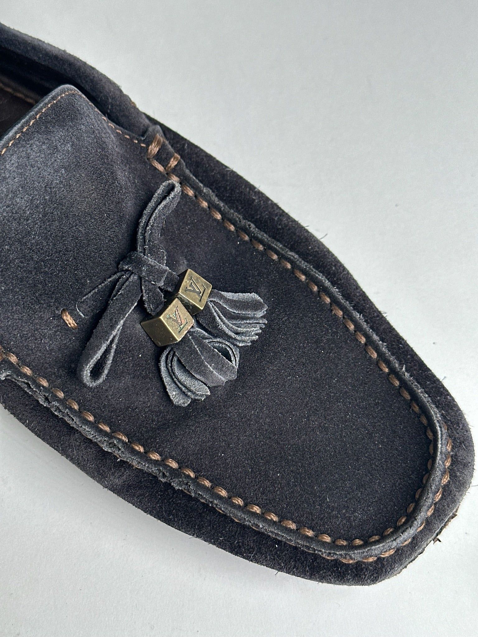 Louis Vuitton Vintage Suede Loafer black Size US 9 / IT 39 - 3 Thumbnail