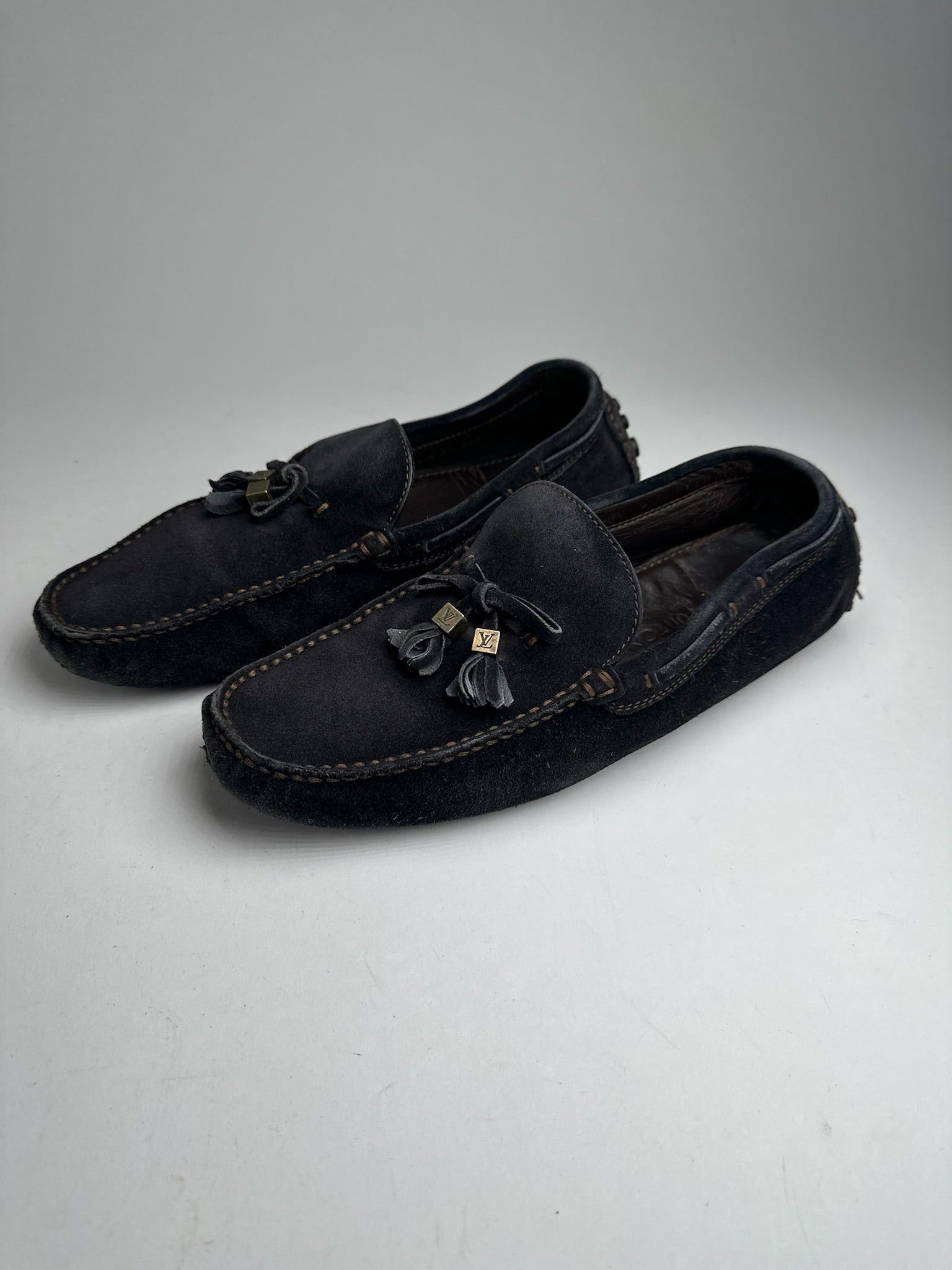 Louis Vuitton Vintage Suede Loafer black Size US 9 / IT 39 - 7 Thumbnail