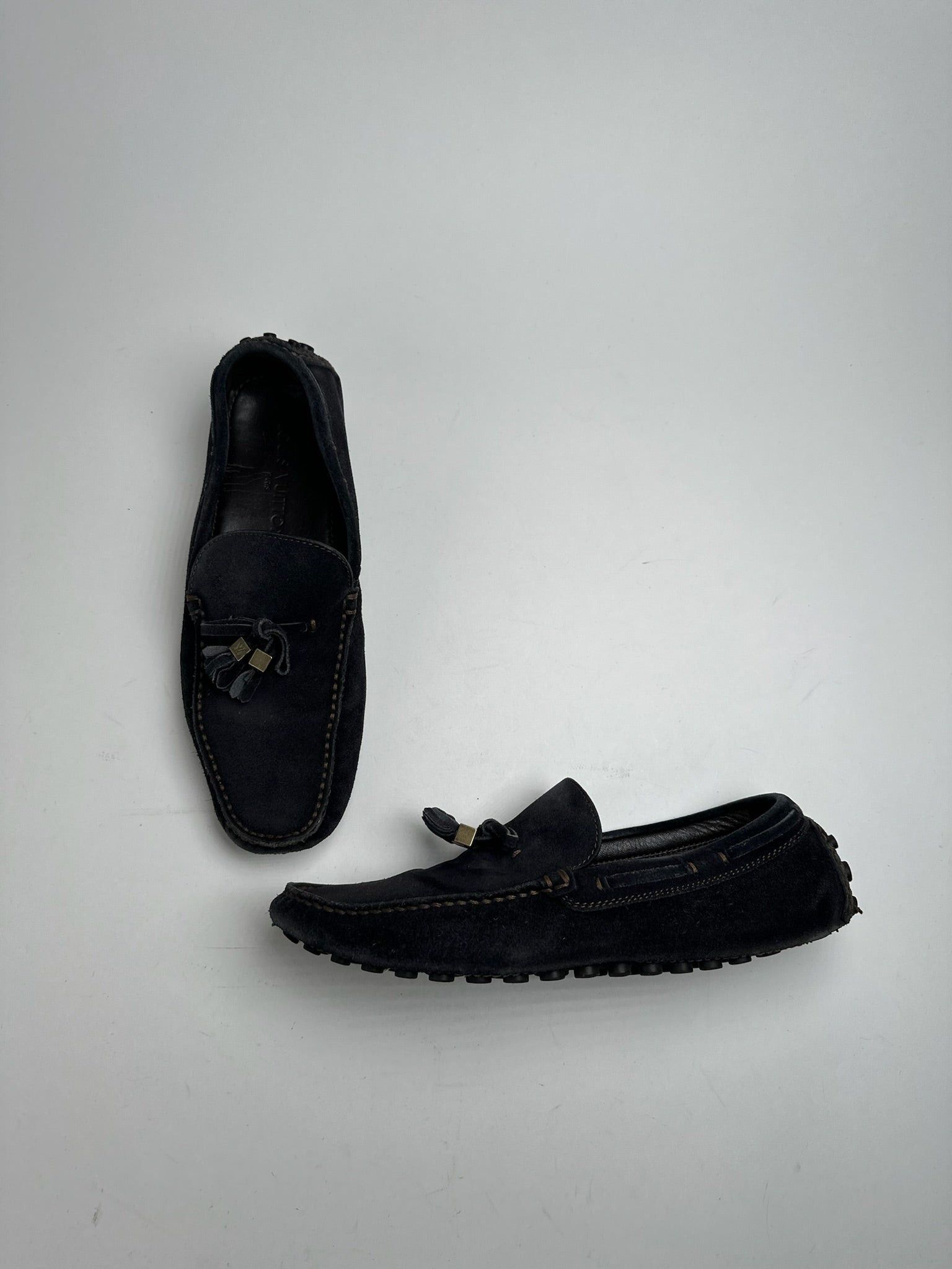 Louis Vuitton Vintage Suede Loafer black Size US 9 / IT 39 - 11 Thumbnail