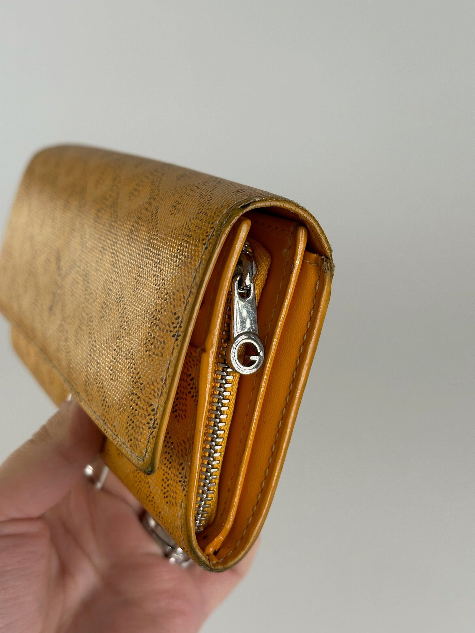 Goyard Vintage monogram Leather wallet yellow Size ONE SIZE - 3 Thumbnail