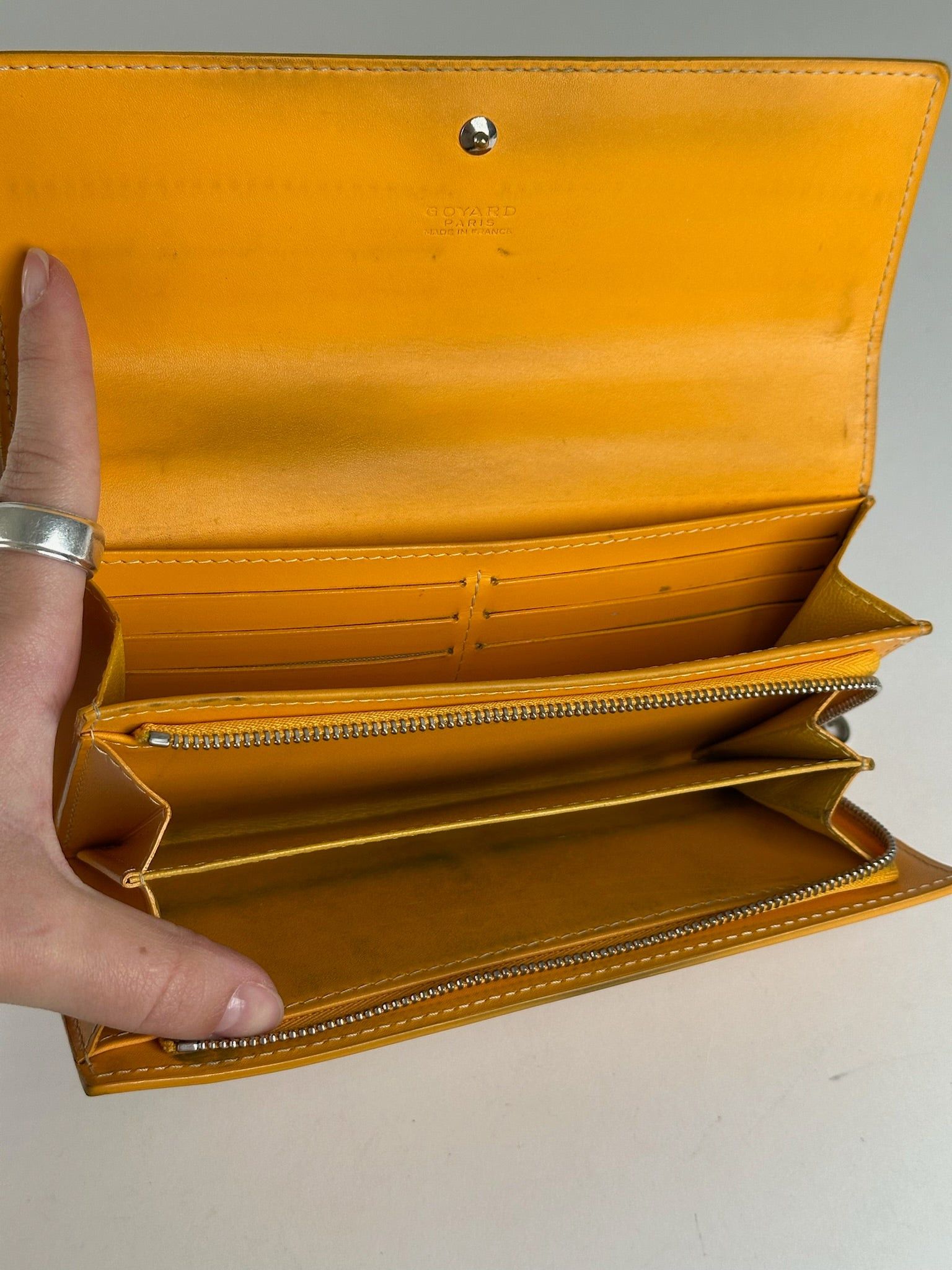Goyard Vintage monogram Leather wallet yellow Size ONE SIZE - 5 Thumbnail