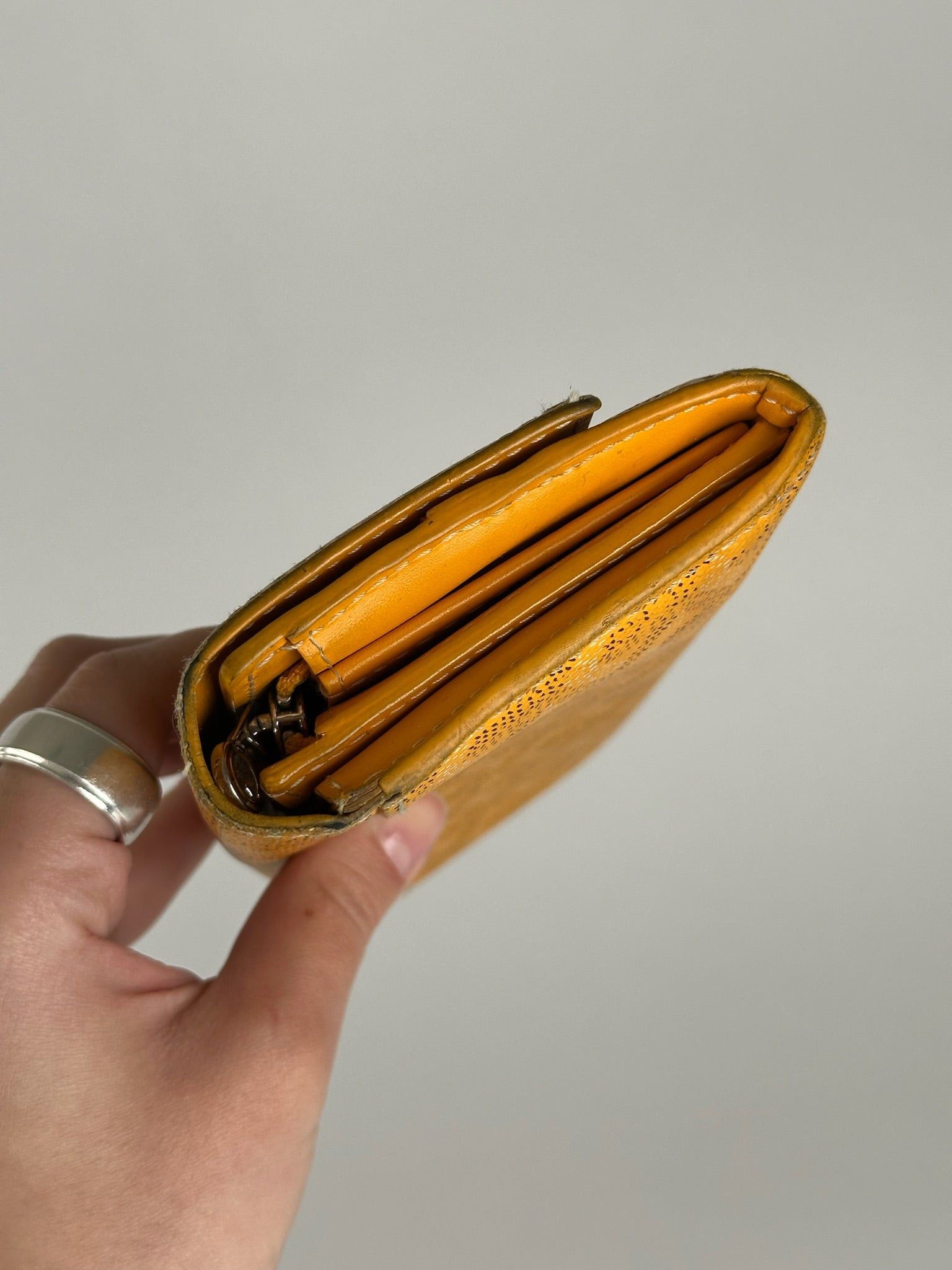 Goyard Vintage monogram Leather wallet yellow Size ONE SIZE - 8 Thumbnail