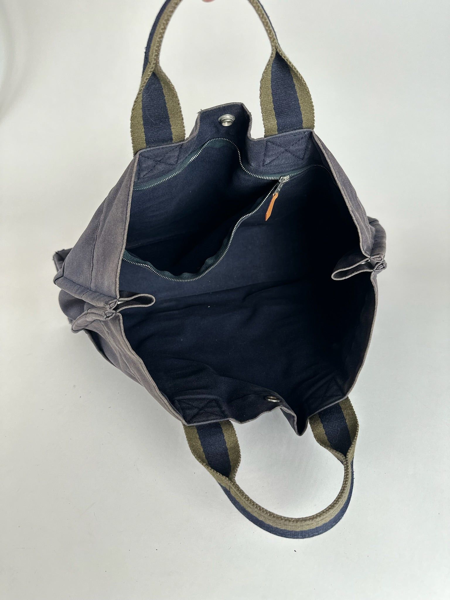 Other Vintage Hermes Canvas Shopper Navy Size ONE SIZE - 2 Thumbnail