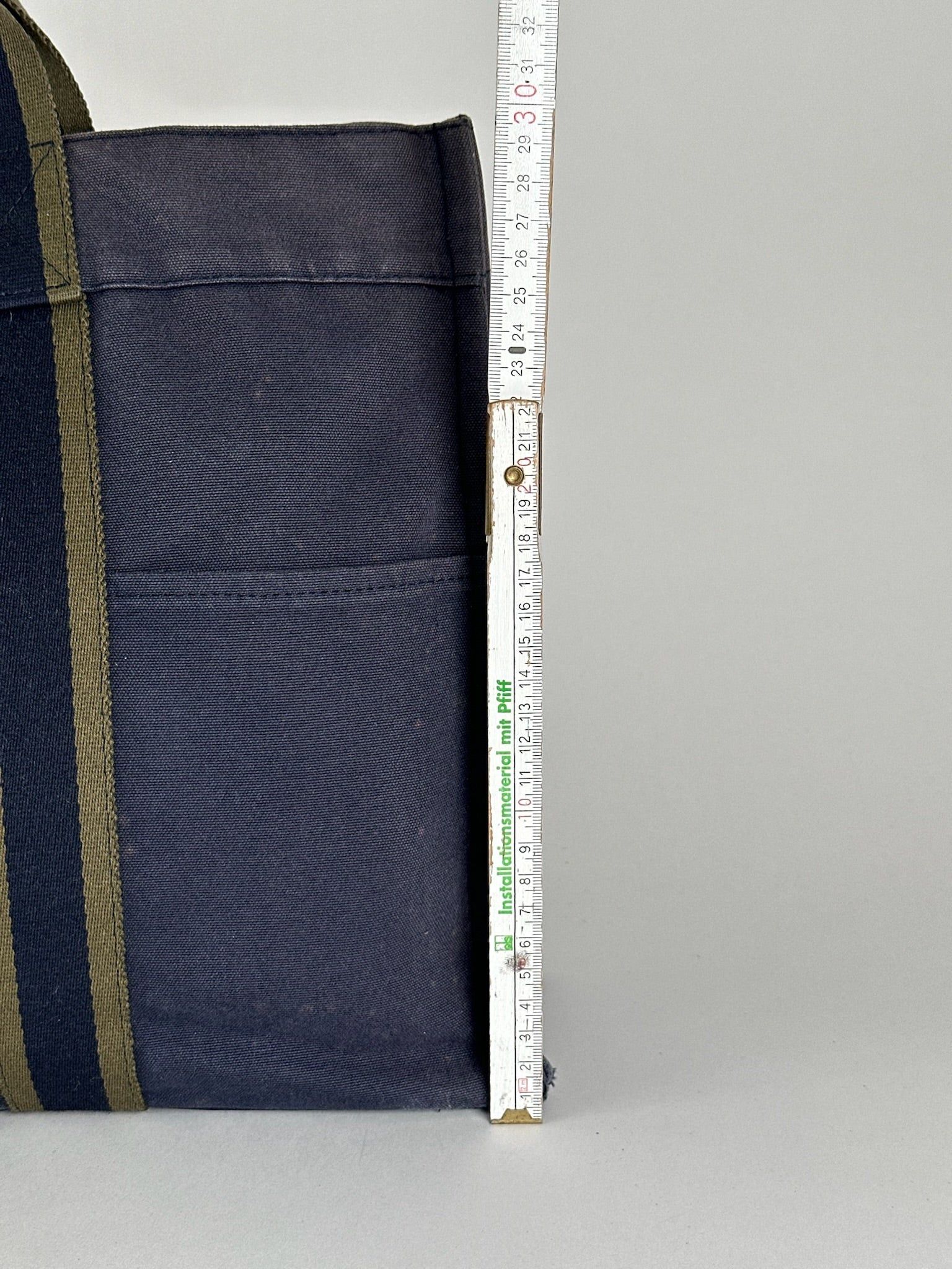 Other Vintage Hermes Canvas Shopper Navy Size ONE SIZE - 9 Thumbnail
