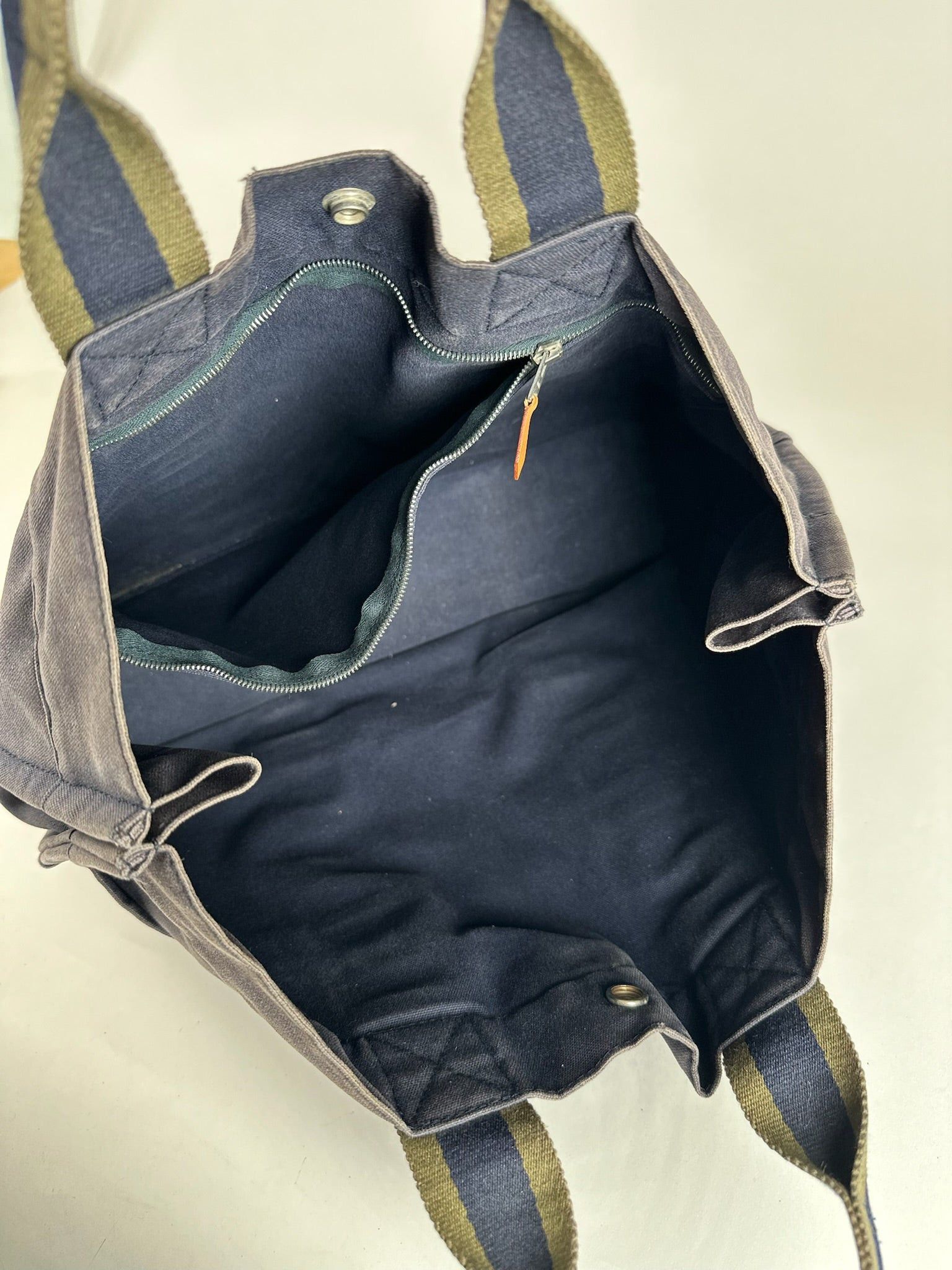 Other Vintage Hermes Canvas Shopper Navy Size ONE SIZE - 11 Thumbnail